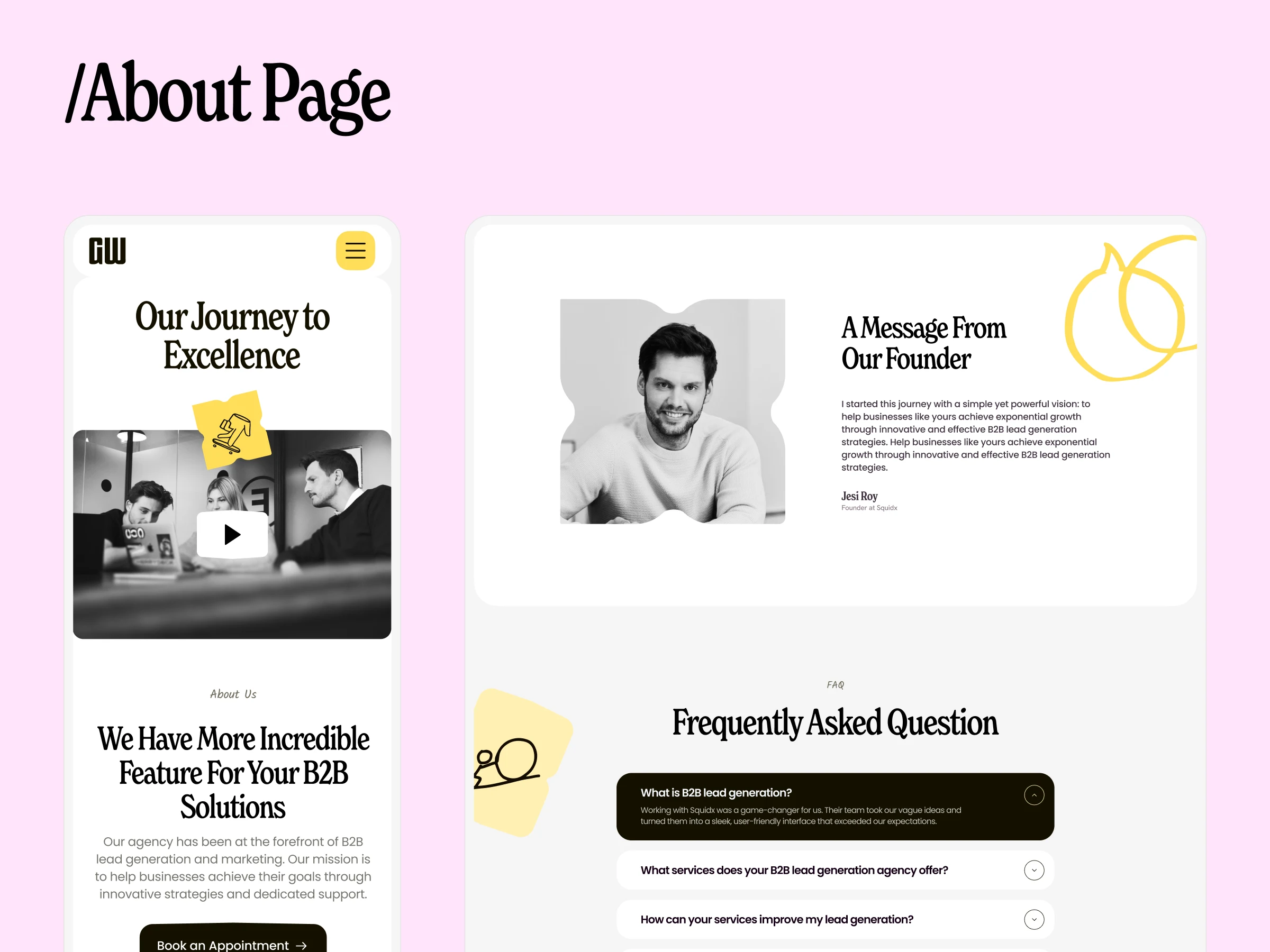 About page of Growingwolf