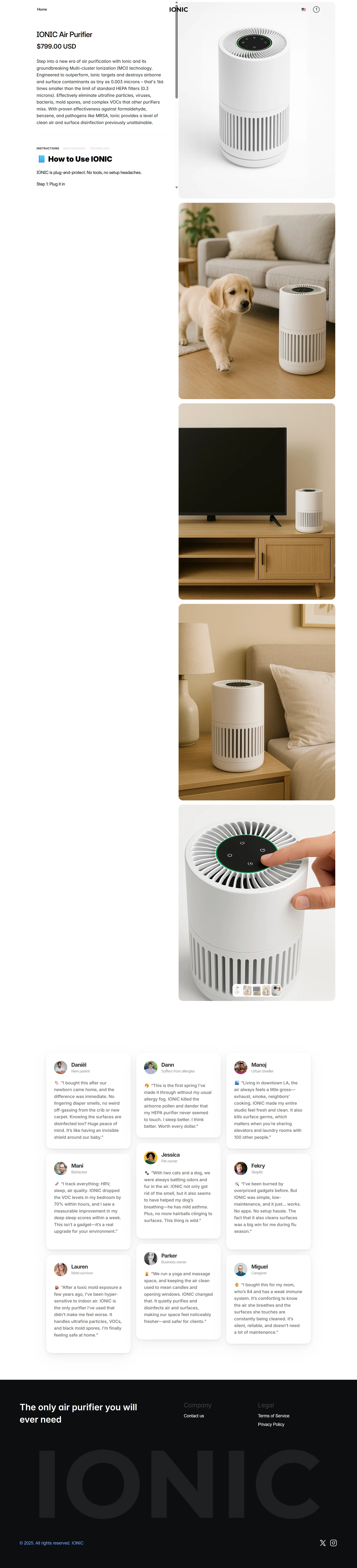Product page