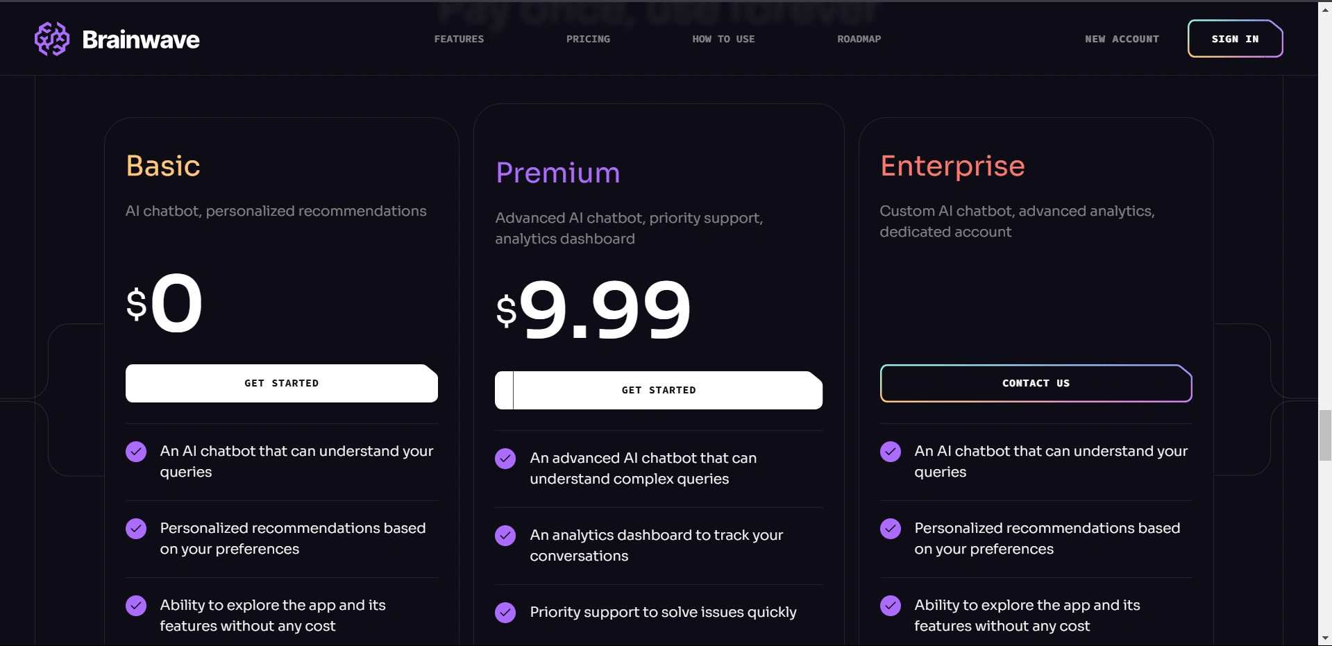 Pricing Section