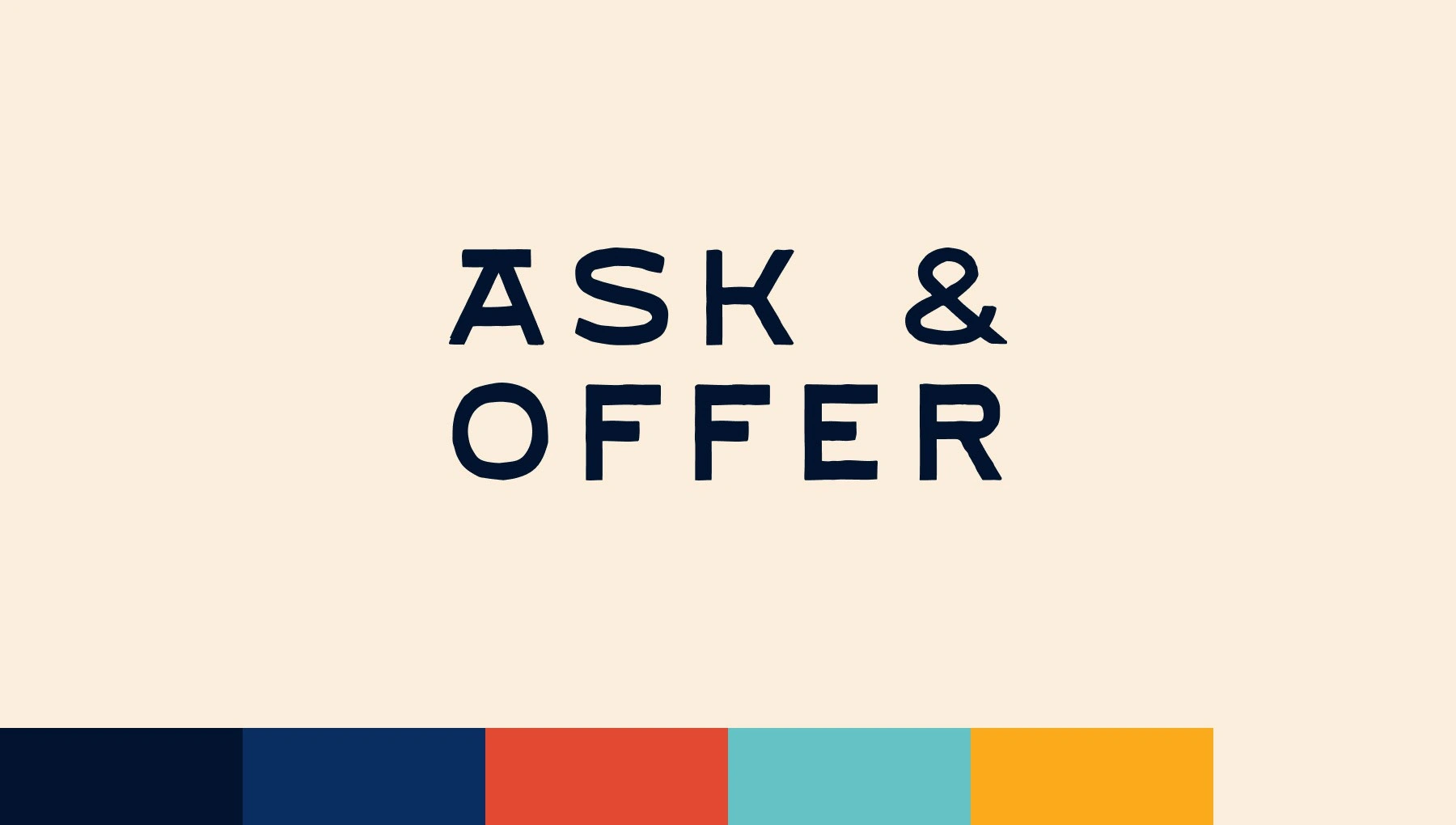 Wordmark and color palette.