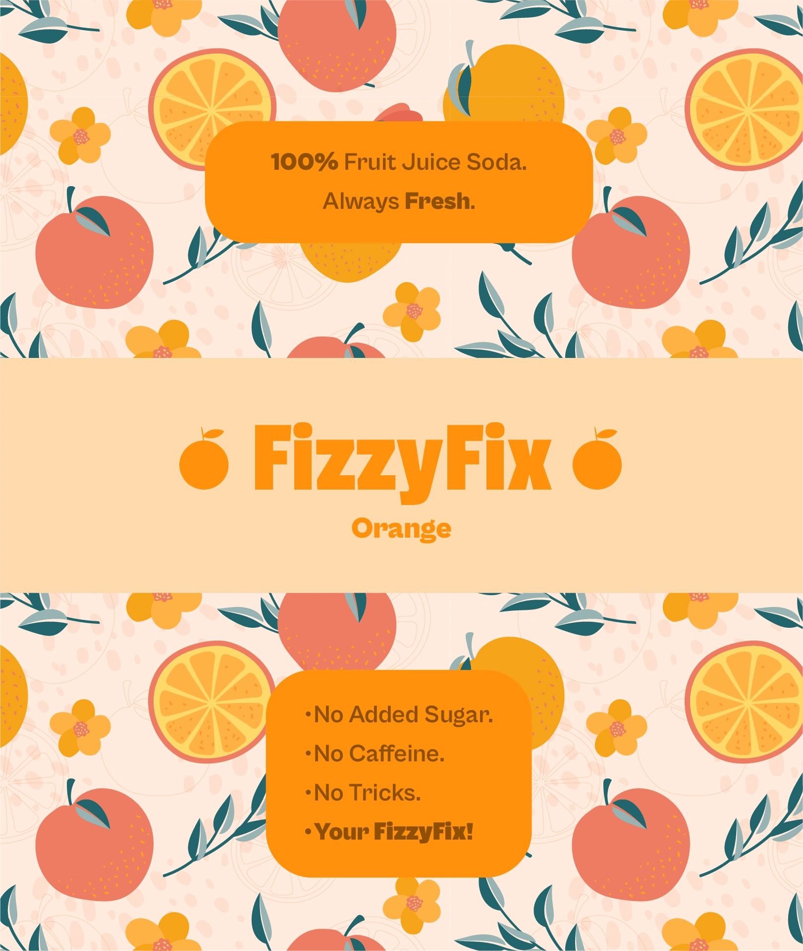 Orange Flavour Aluminium Can Packaging Design