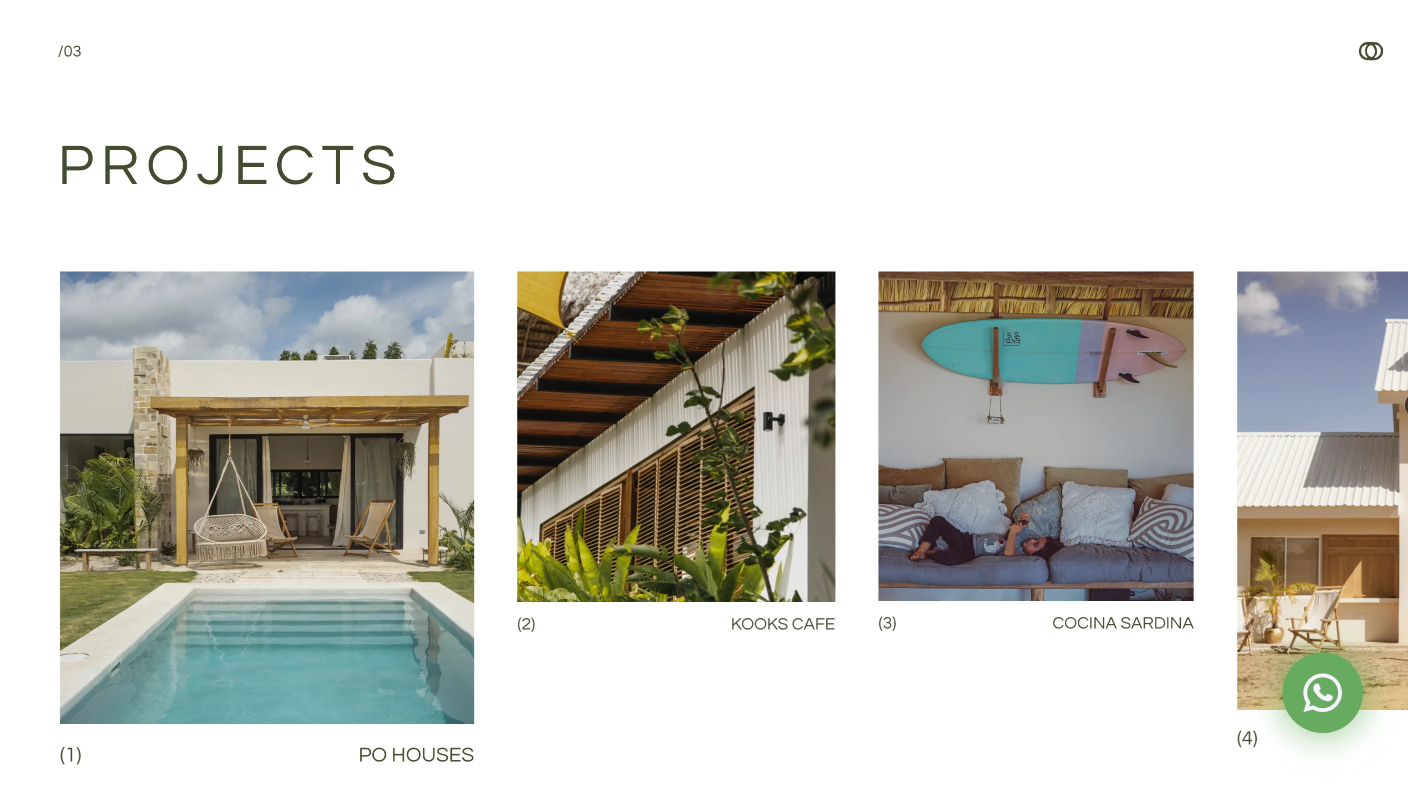Projects section