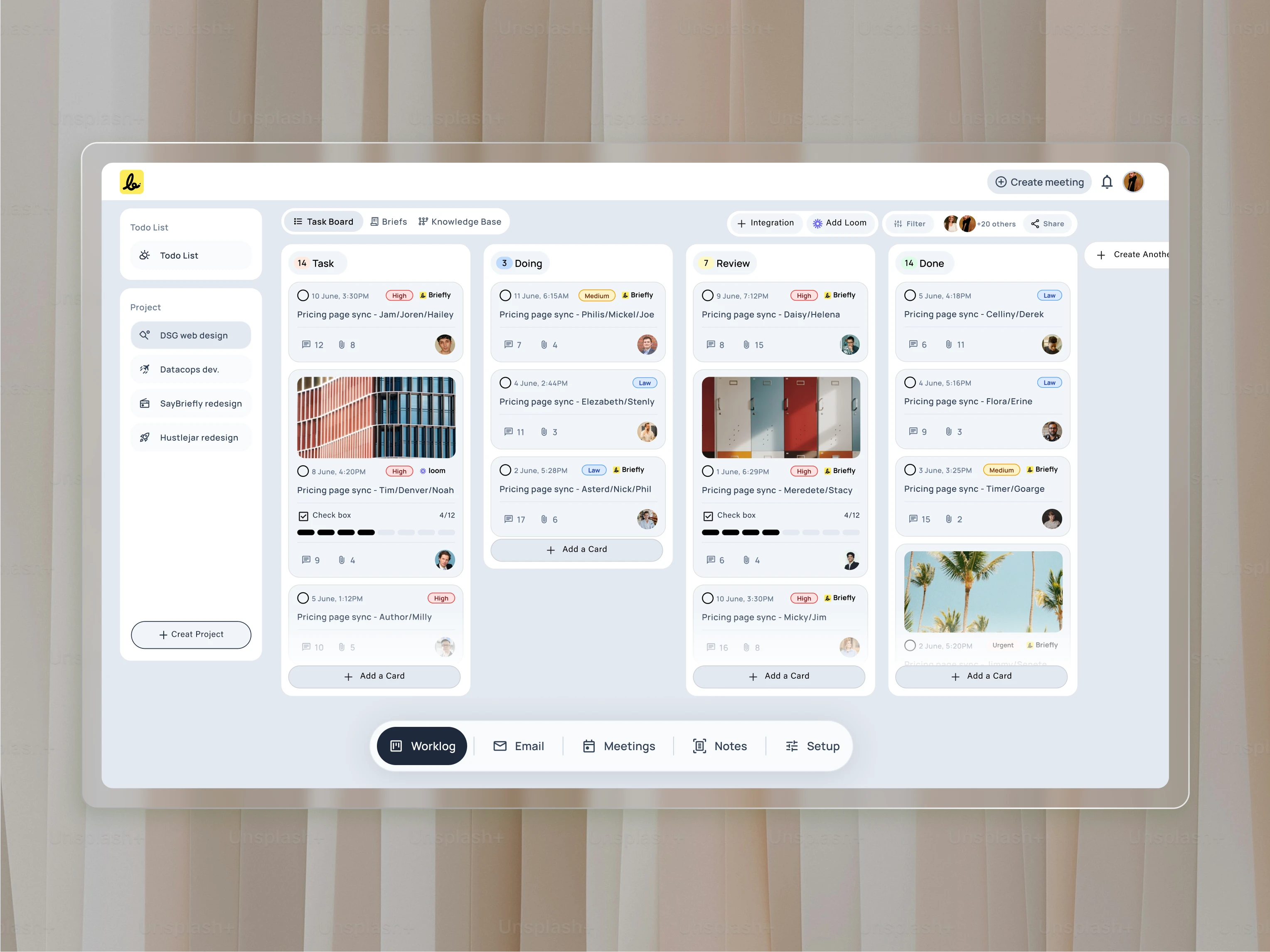 This
 is where the brief turns into action. I designed this Kanban-style task
 board to be automatically populated with tasks generated from the 
approved brief, ensuring a seamless and accountable transition from 
planning to execution.