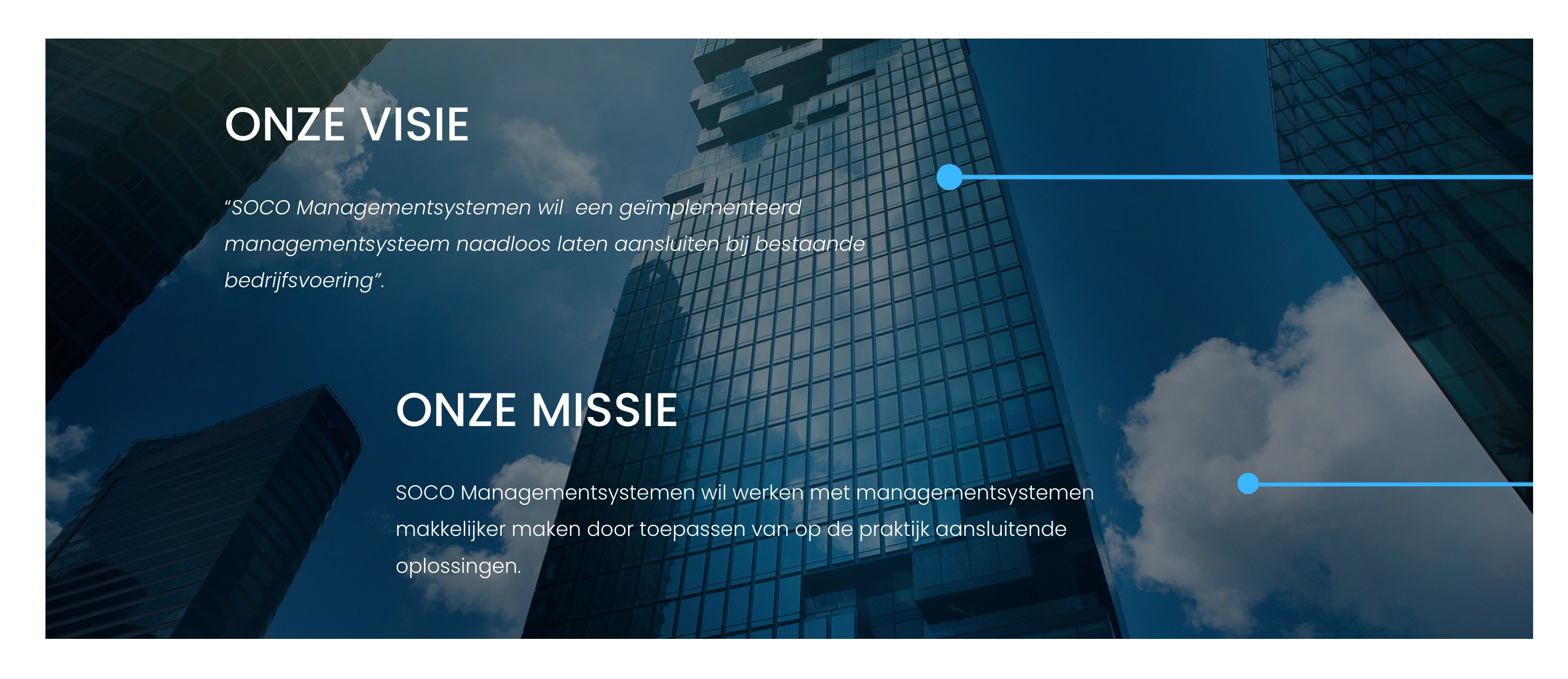 Our vision and mission section