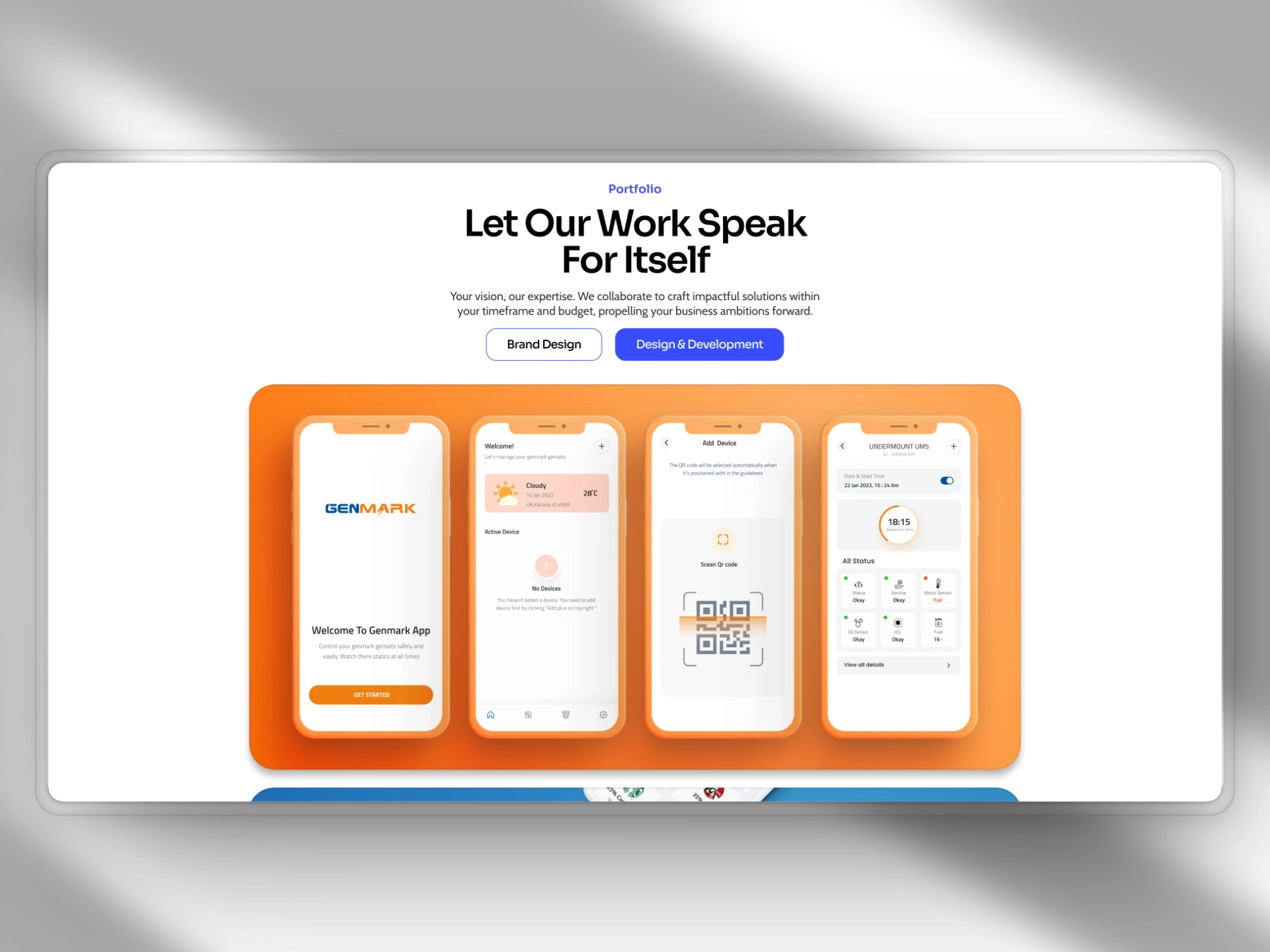 Portfolio showcase with animations & micro-interactions