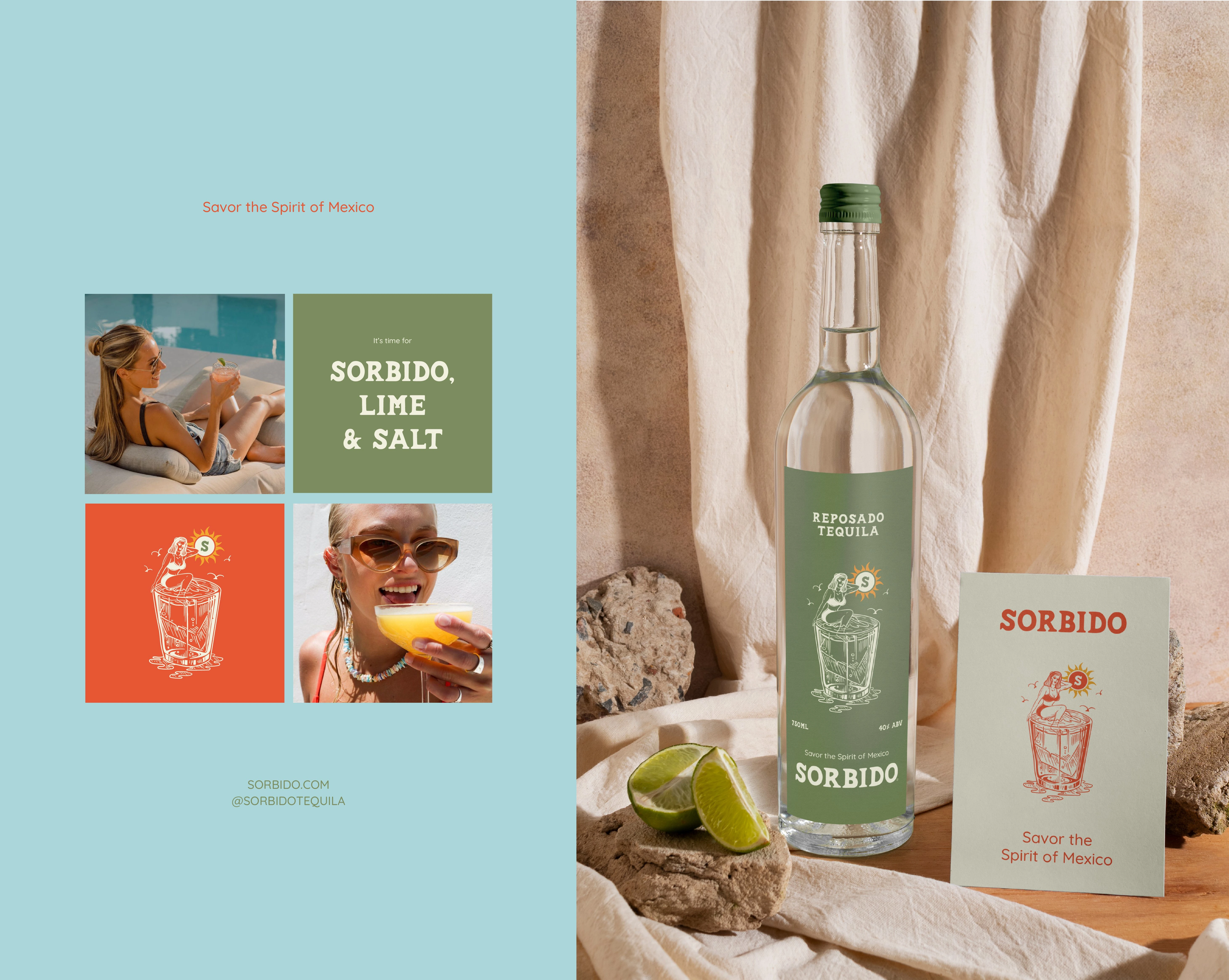 Social Media (Left) Bottle Label with Thank you Card (Right)