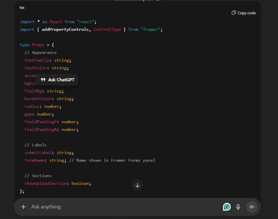 ChatGPT Code