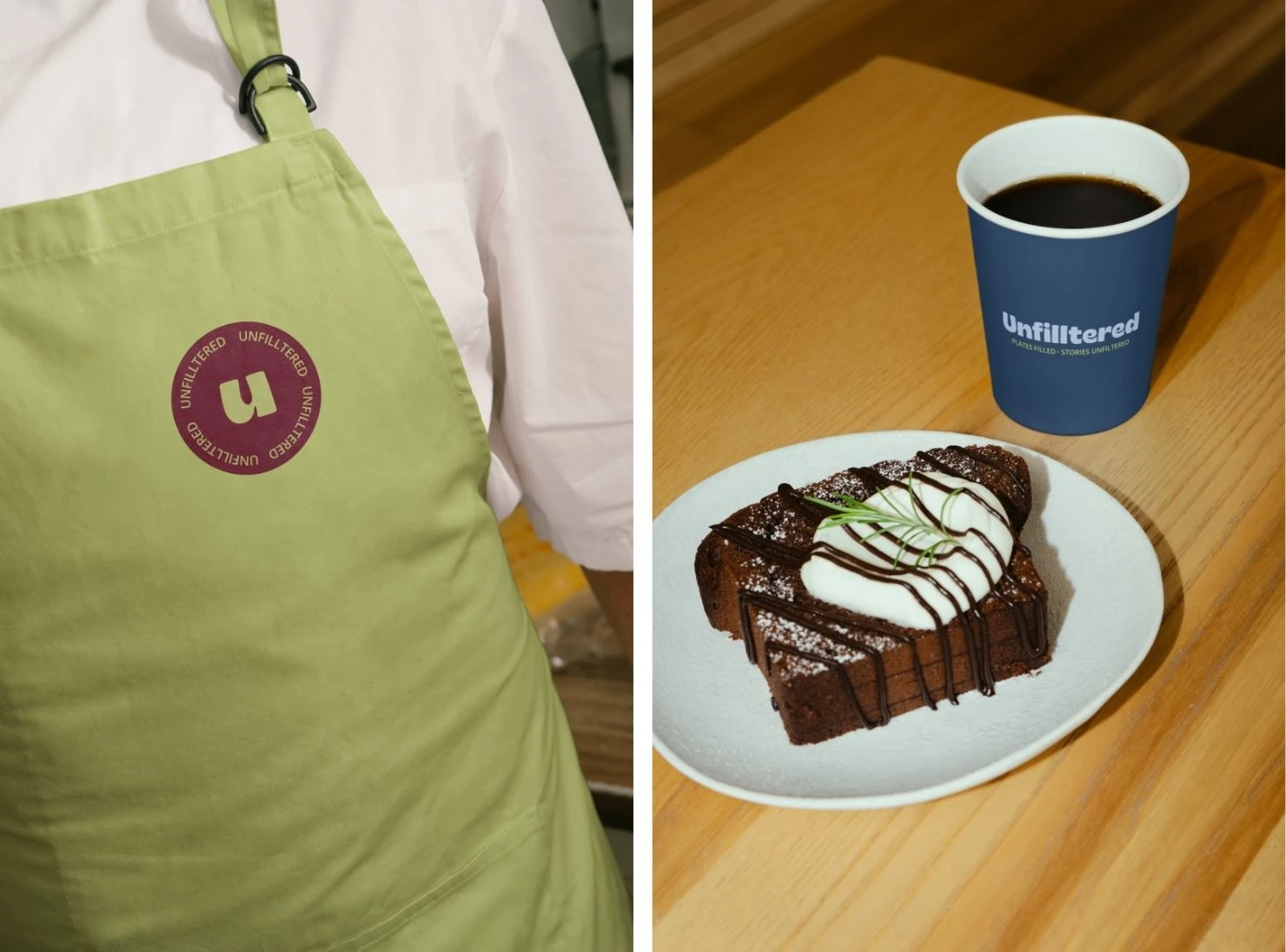 Apron (Left) and Paper Cup (Right)