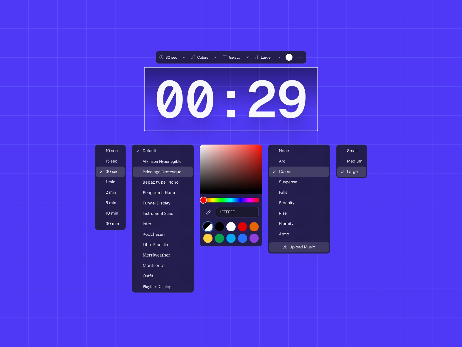 Restream Live Studio — pop-overs with options for customization