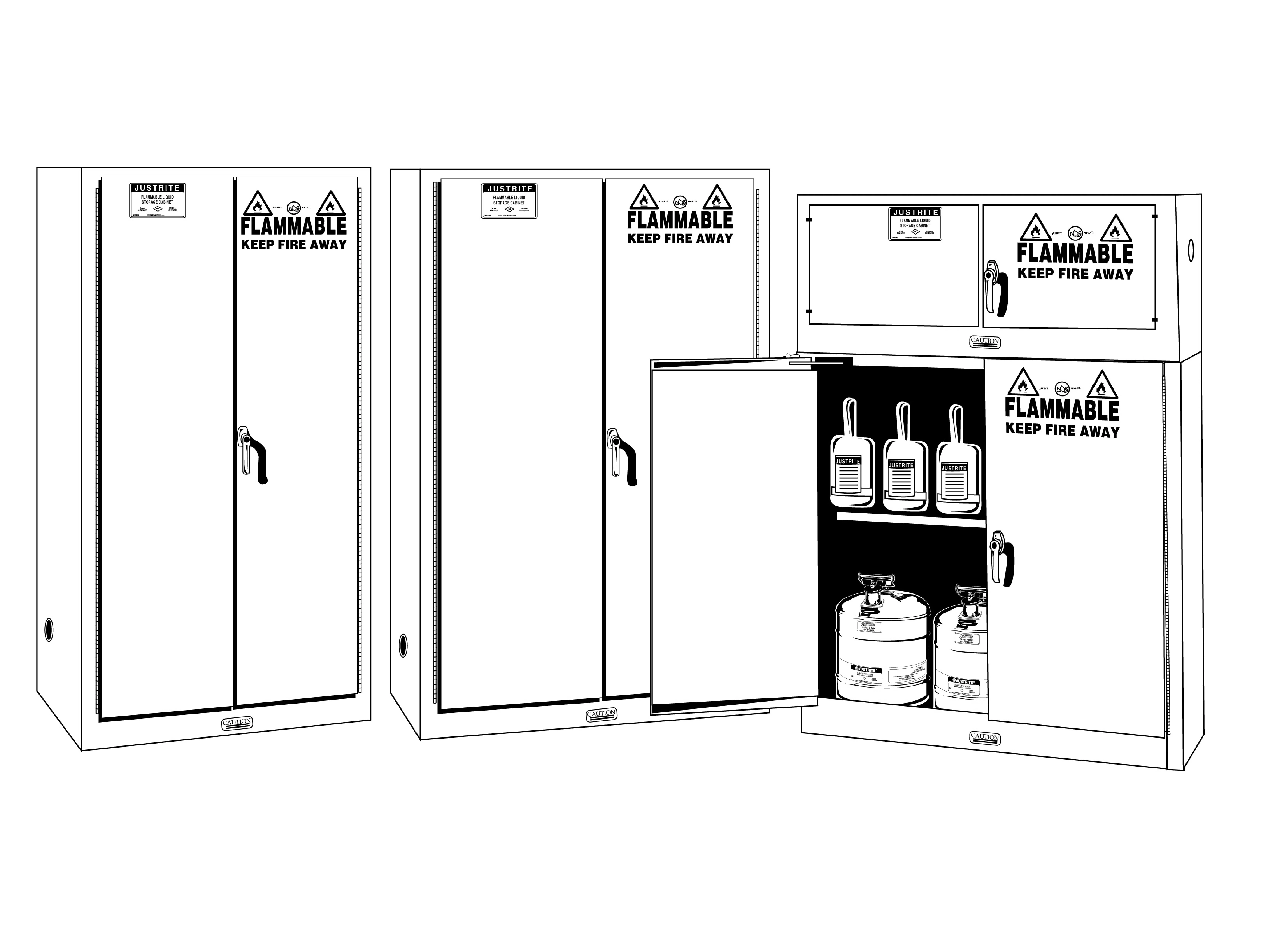 Digital Illustration of Cabinets and Cans
