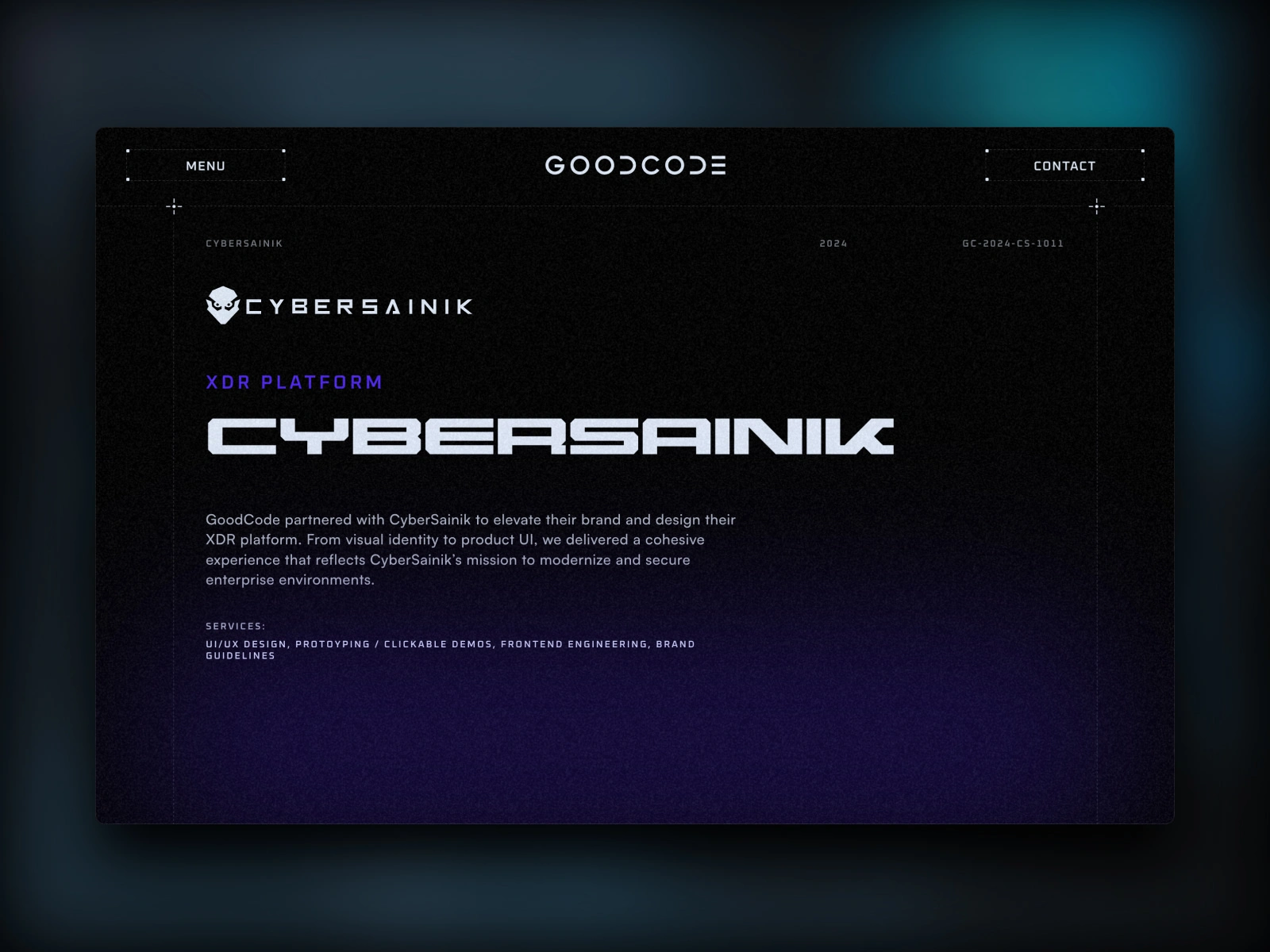 Dynamic brand tint elements on portfolio detail pages