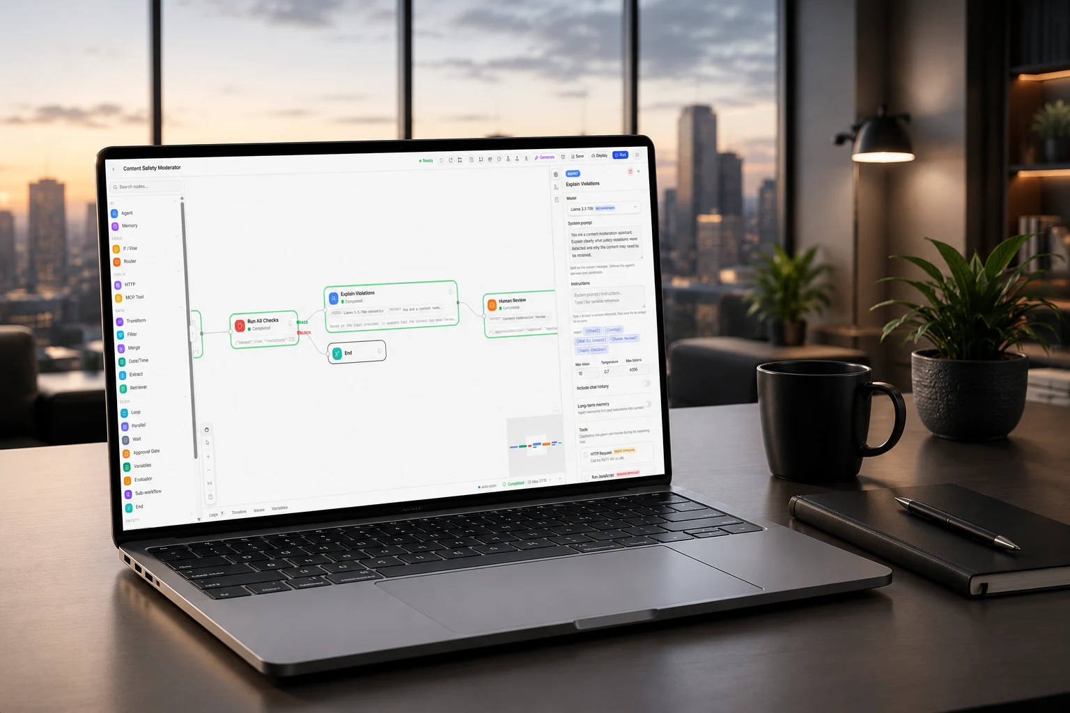 Linea Workflow Builder Canvas