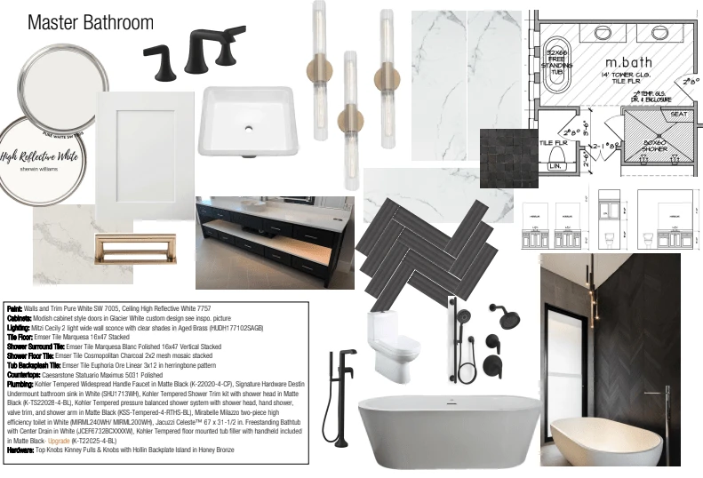 Bathroom|2D Floor Plan and design packet