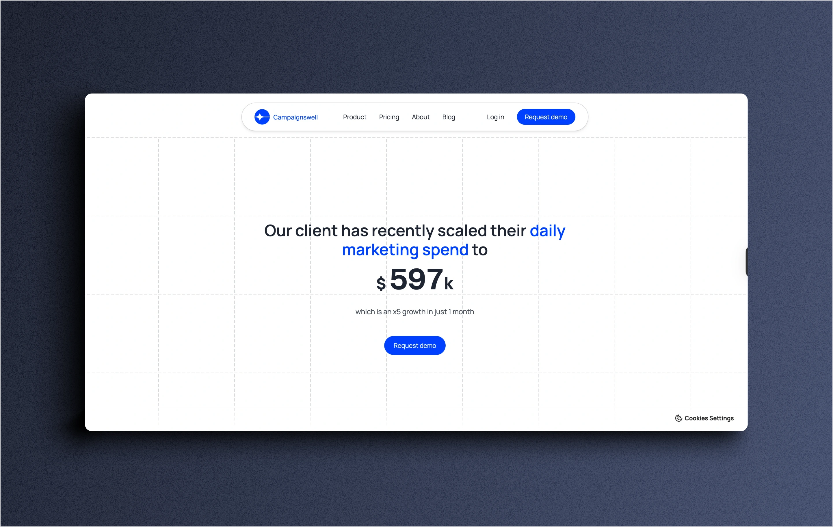 Website before update