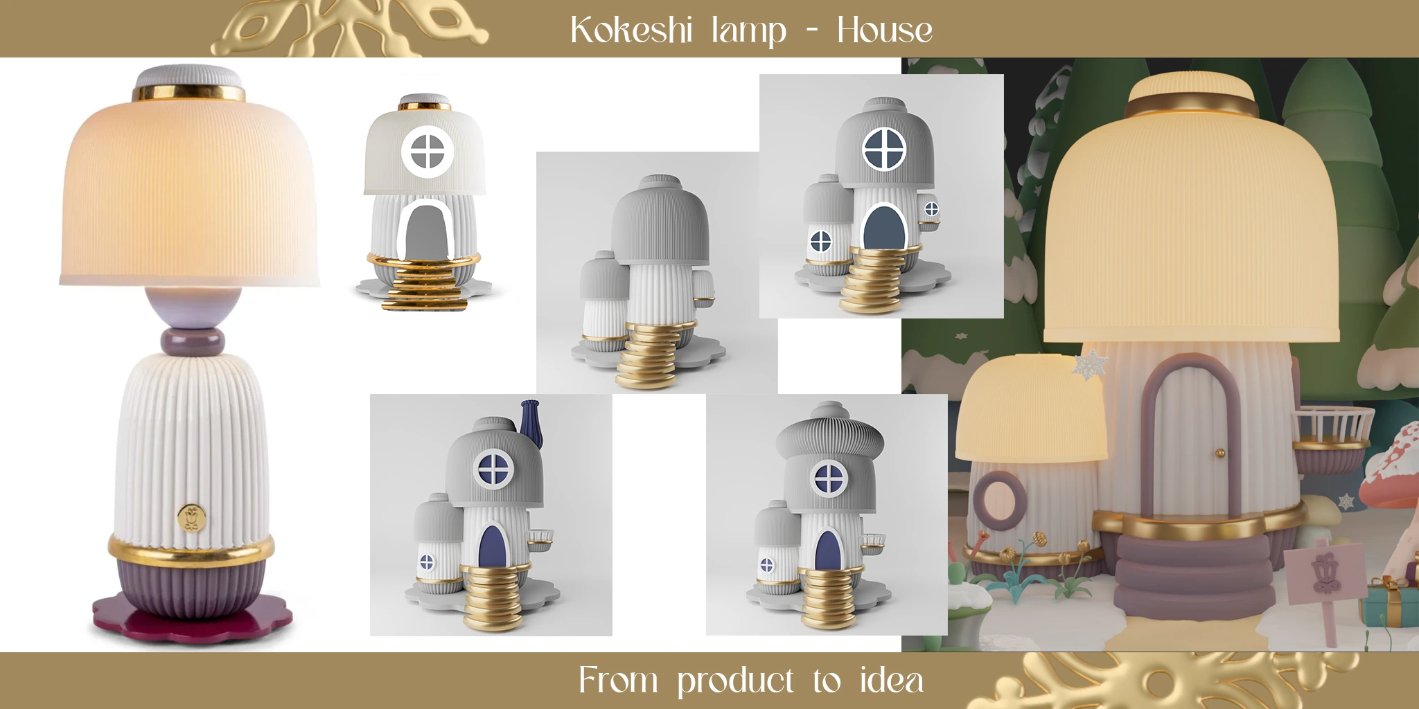 Kokeshi lamp. From product to final house