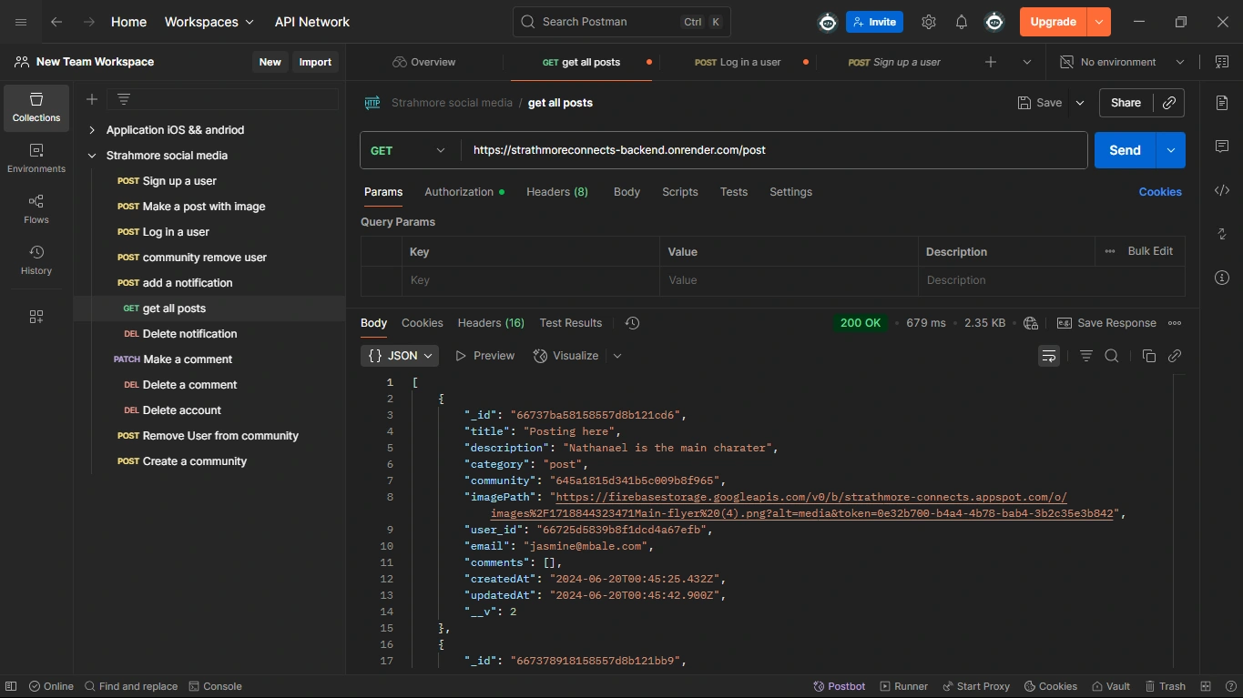 Postman API testing