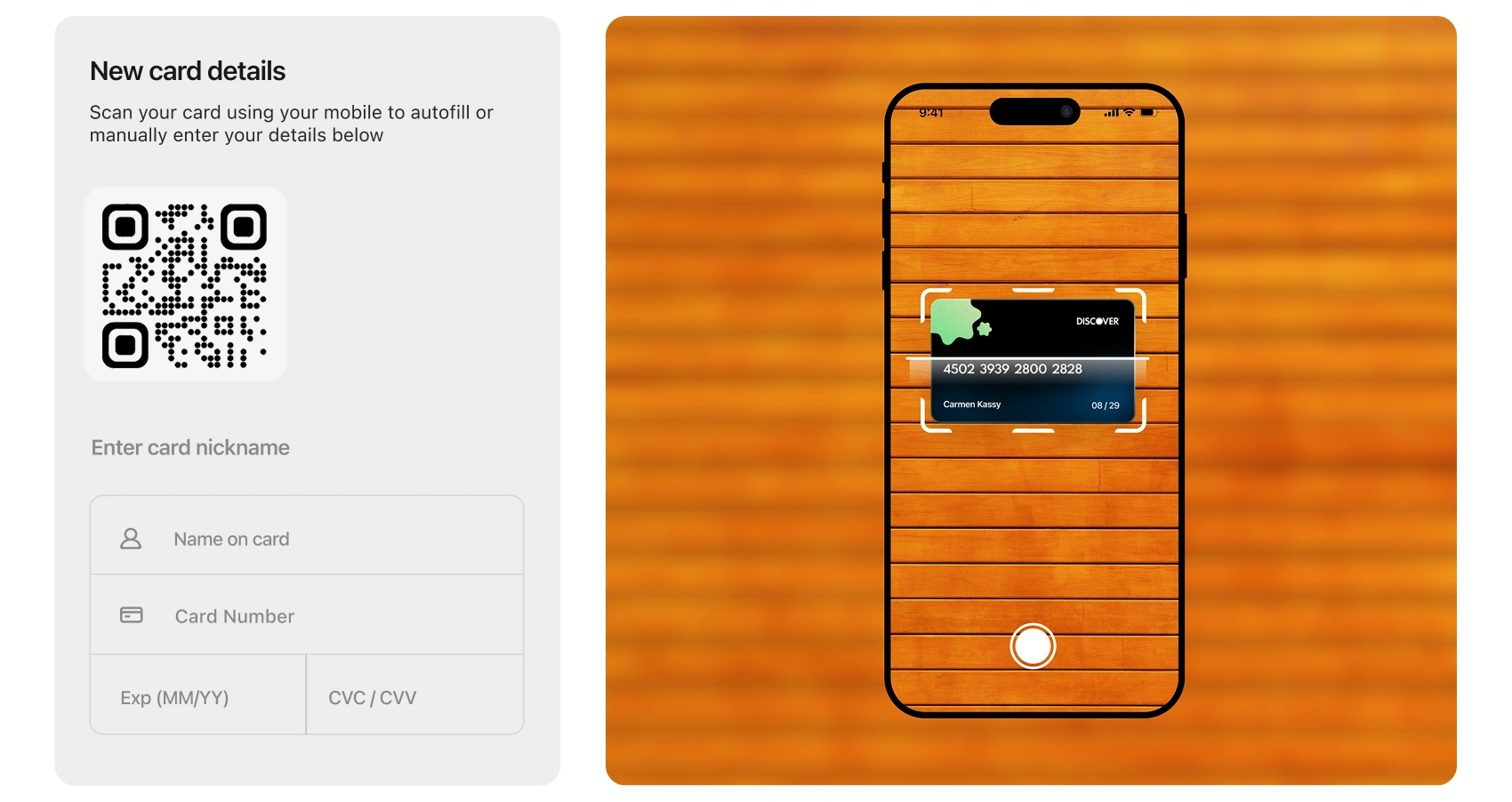 Scan your credit card via phone