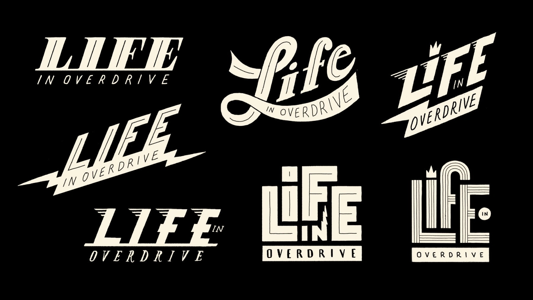 During the conceptual phase I explored several design directions for the logo.