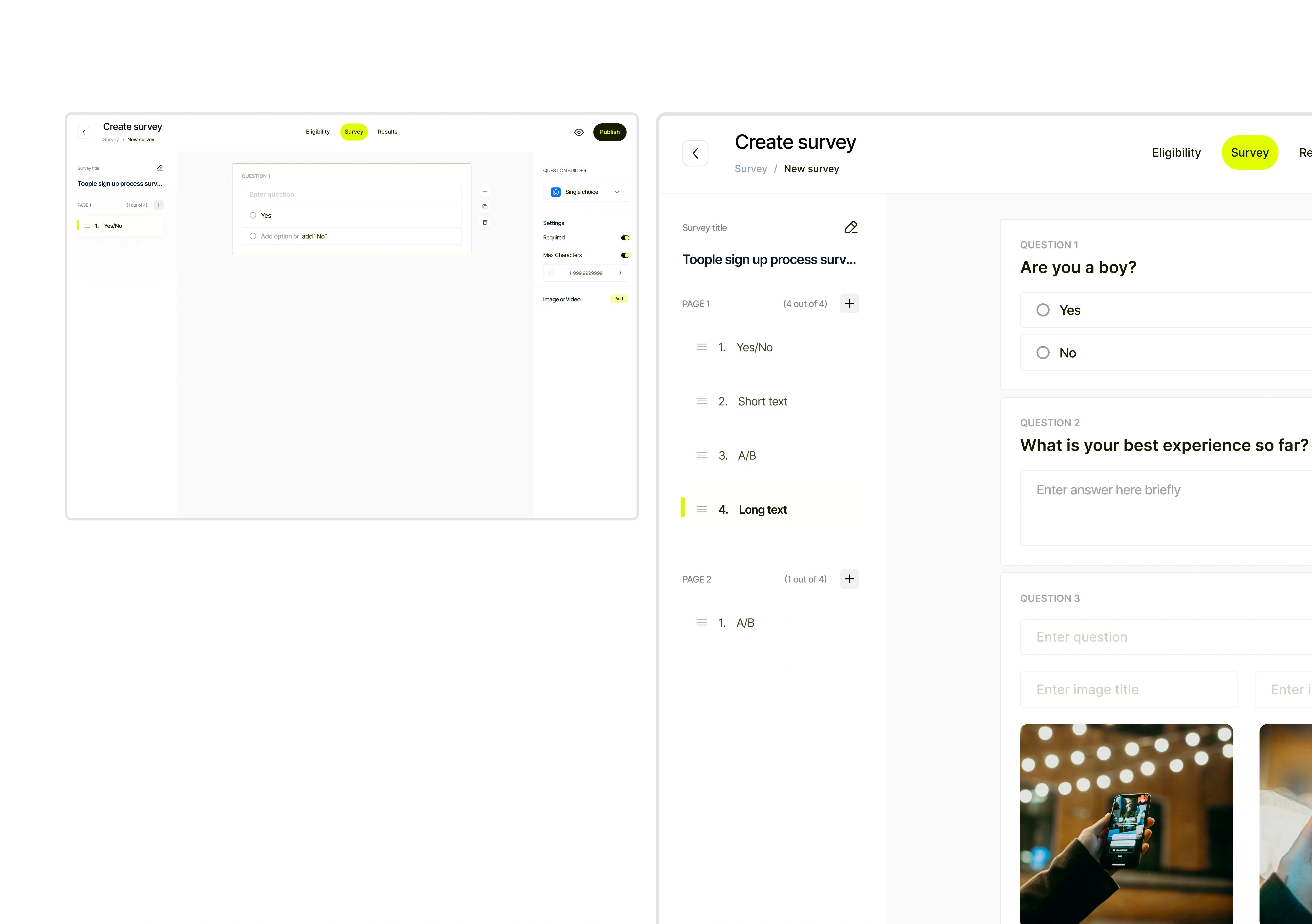 SURVEY BUILDER FOR ADMIN
