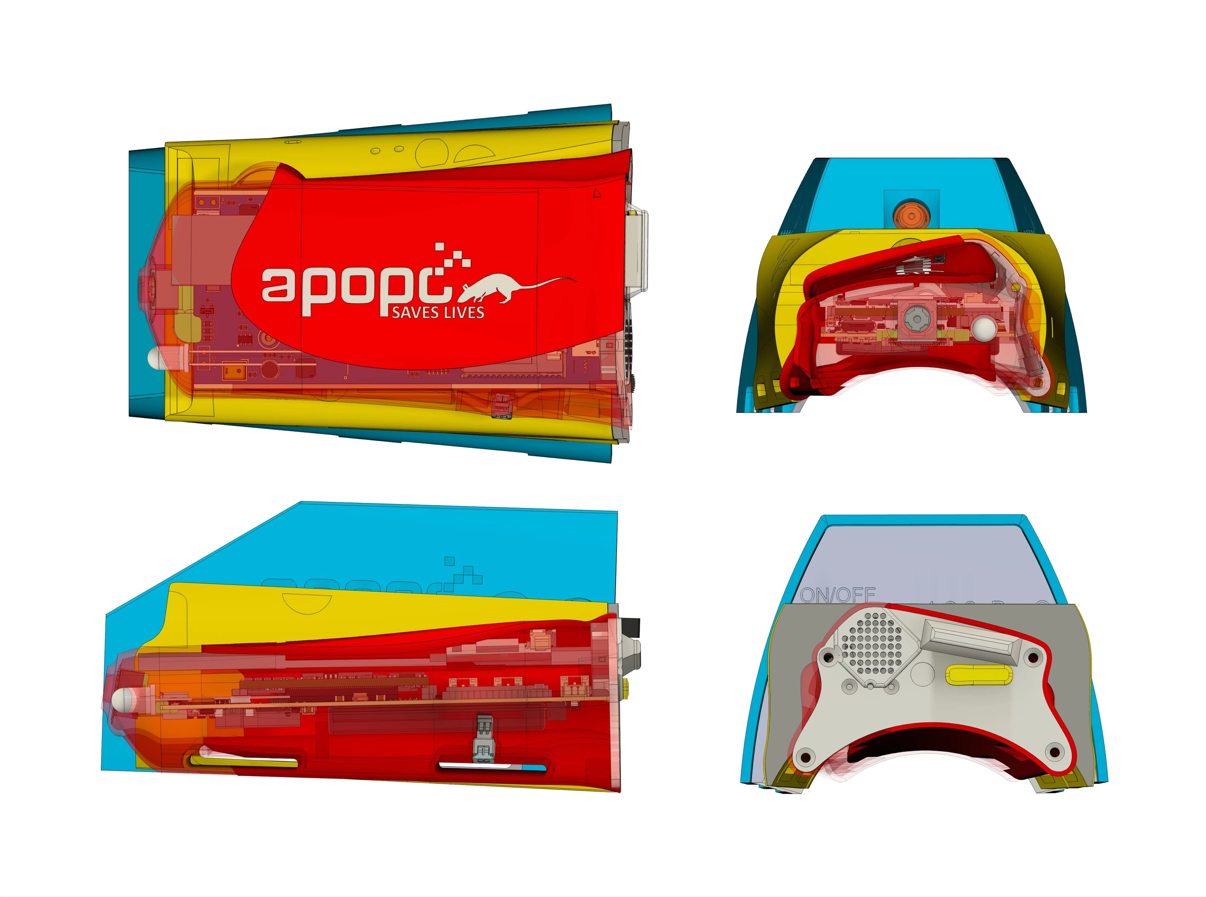 Multiple views size comparison showing significant size advantage at all 3 dimensions
