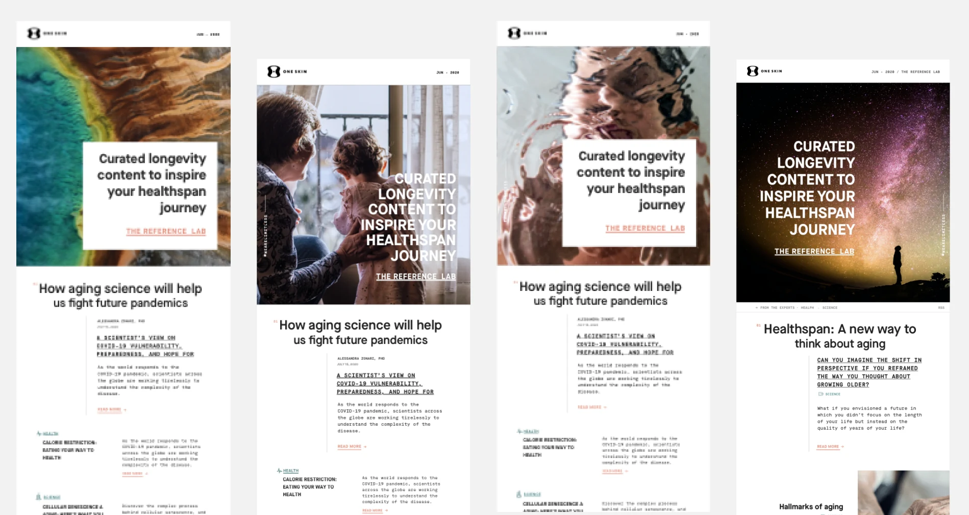 "The Reference Lab" journal email templates | OneSkin