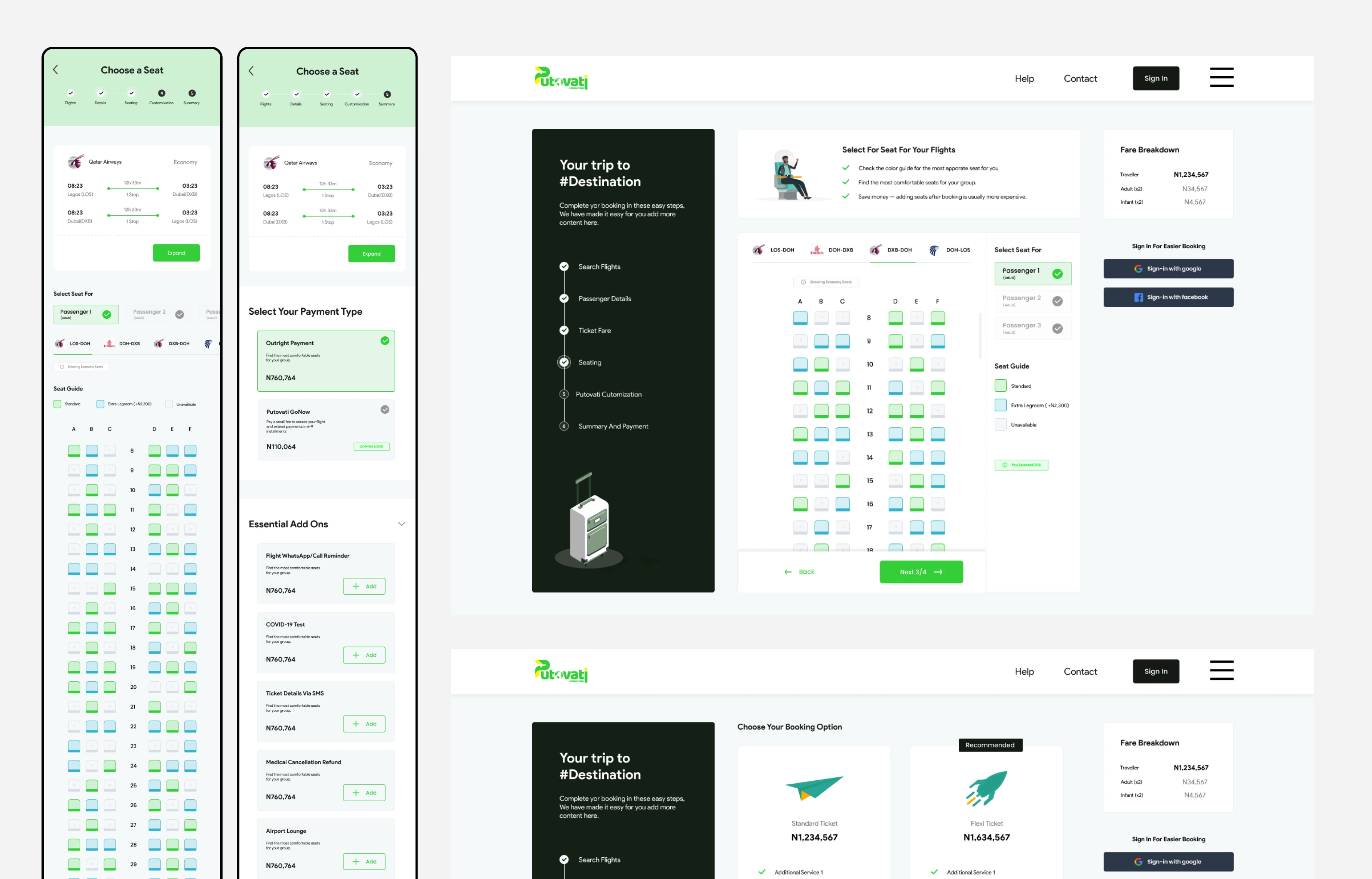 Flight (Seat Selection Page)