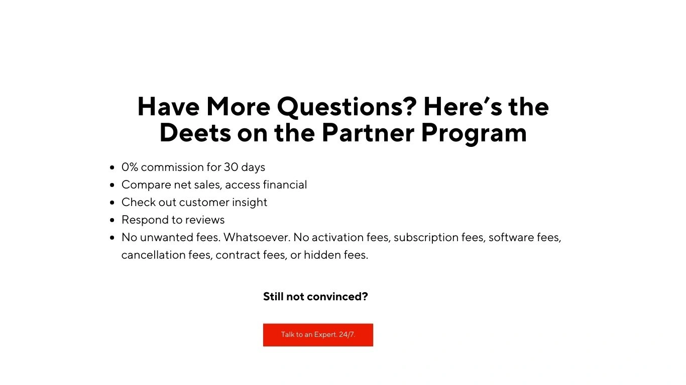 Secondary CTA is shown here, rather than clicking off, the offer is to talk to someone with more information