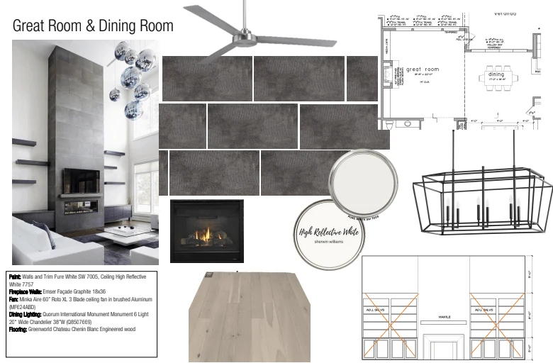 Living Room | 2D Floor Plan and design packet