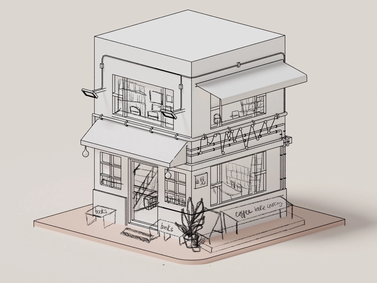 Sketching by ProCreate