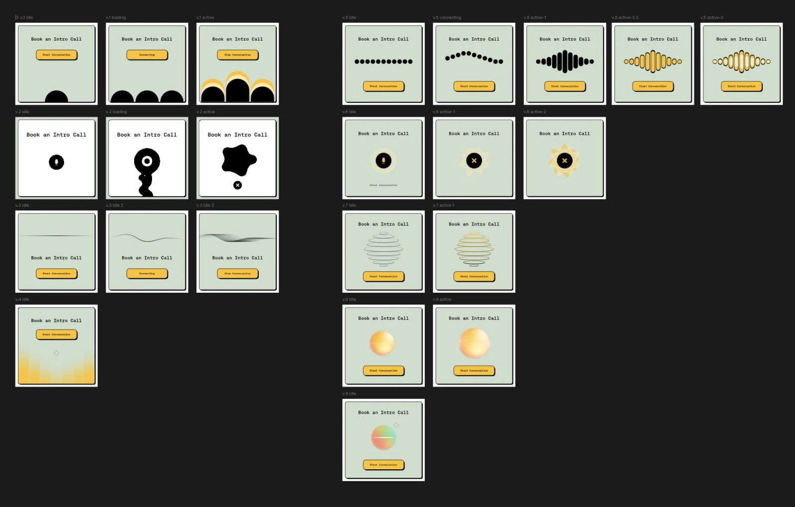 Design exploration — tried 9 different styles before we found the one that felt just right.
