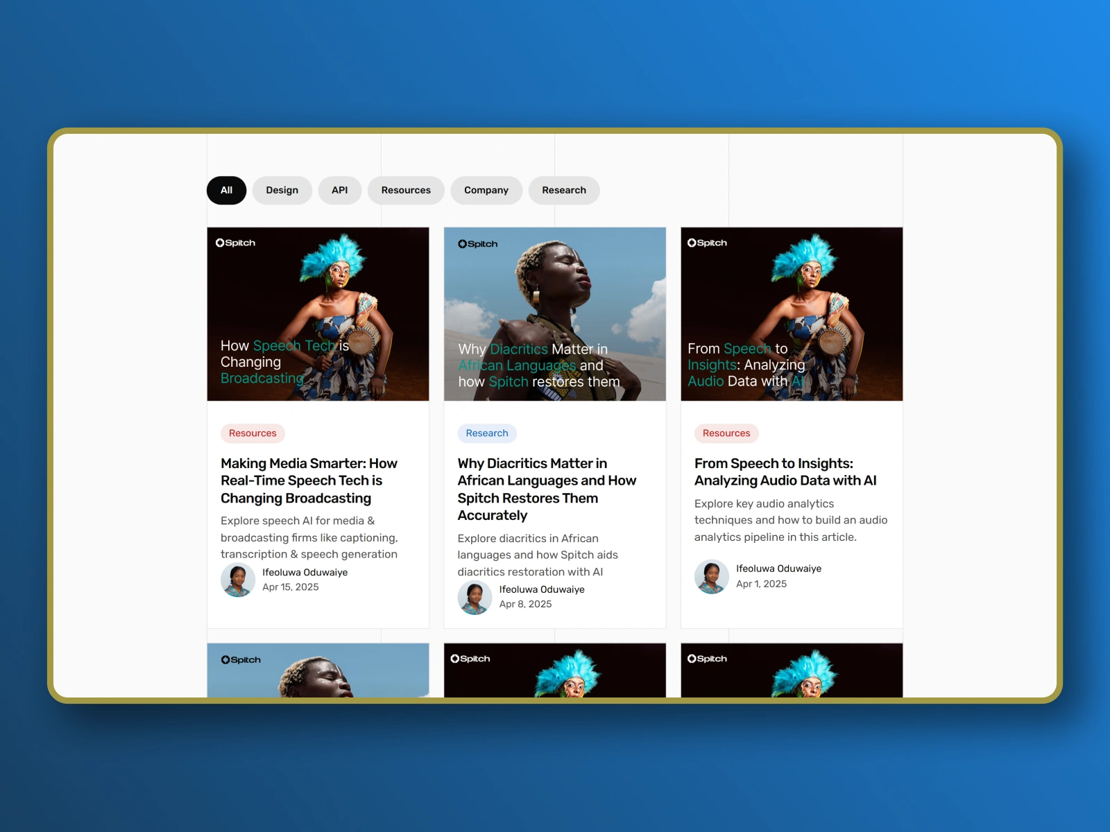 Blog page (CMS)
