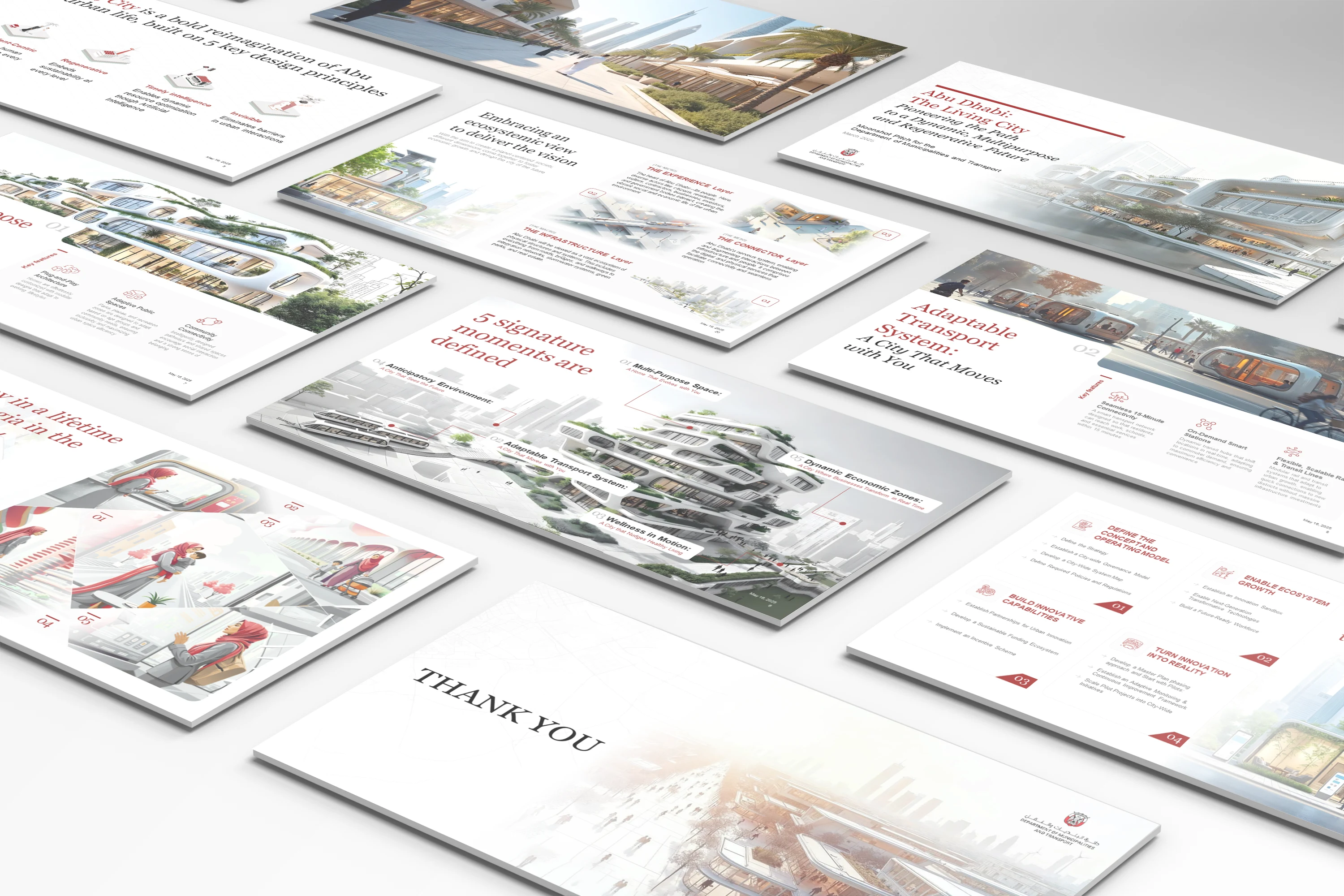 AI-powered Visuals Pitch Deck presentation for Abu Dhabi - Department of Municipaities and Transport