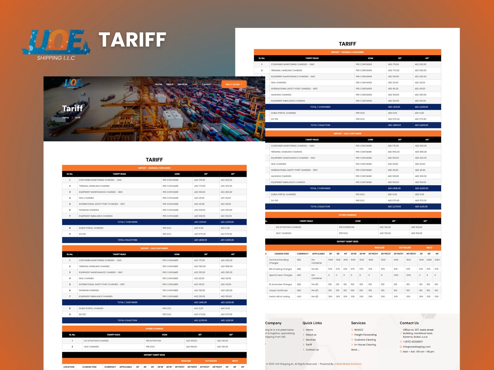 Tariff's Page