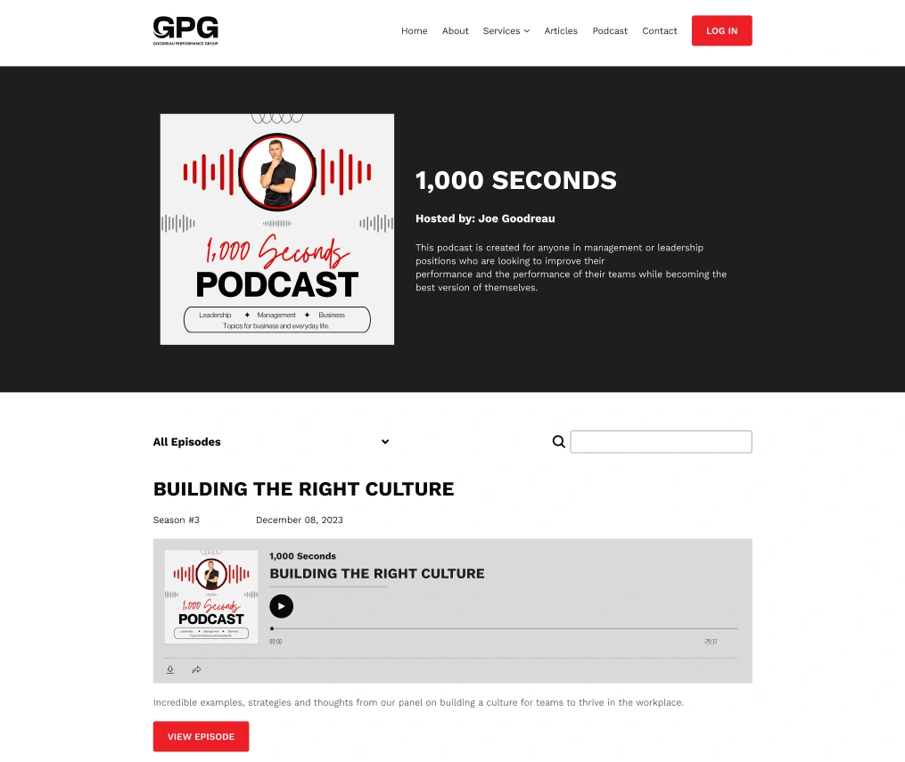 Podcast Page