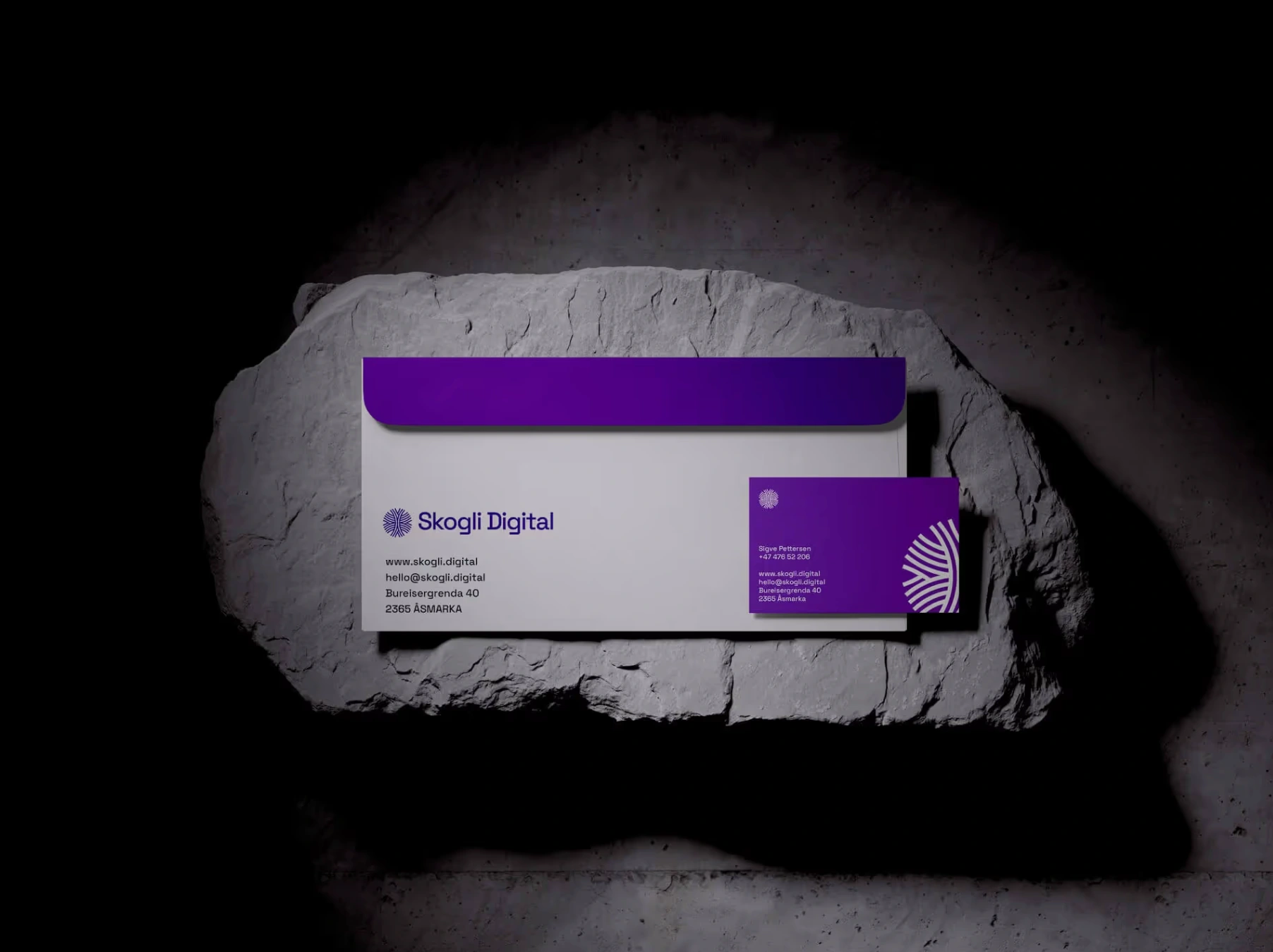 Stationery. Envelope and business card