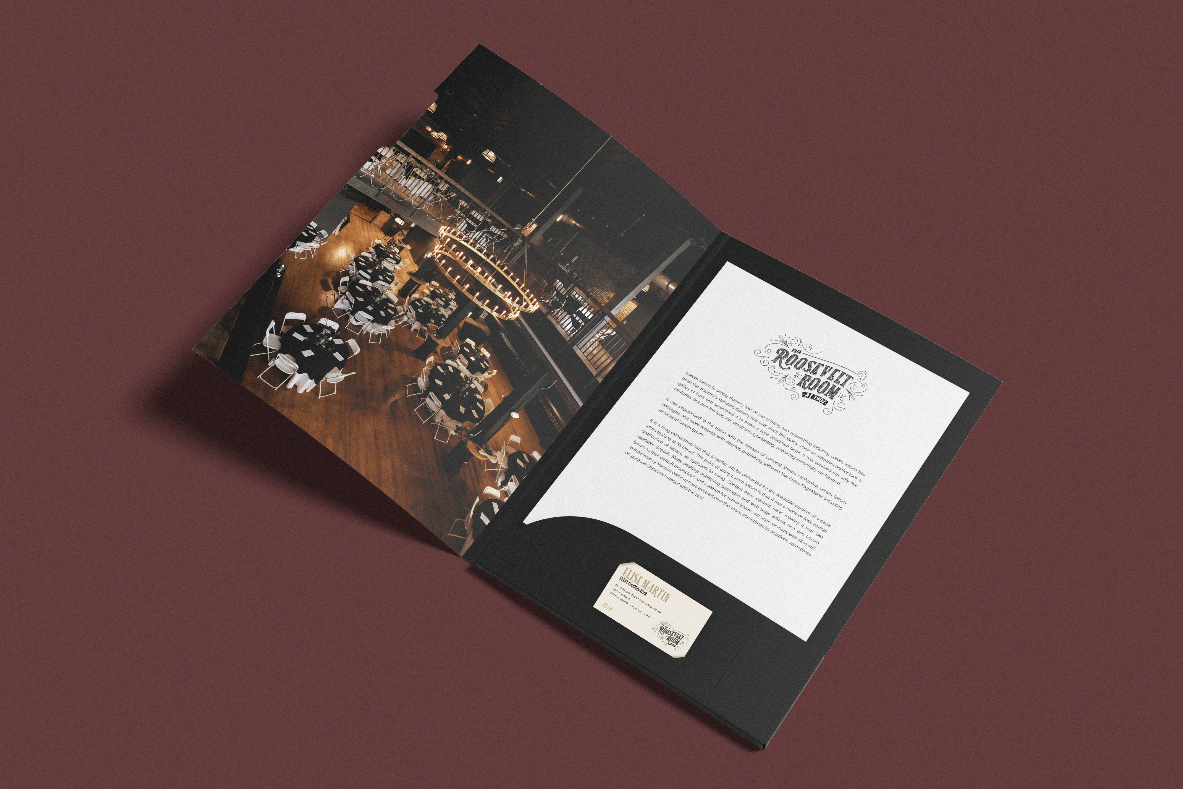 Branded Presentation Folder for Venue Tours