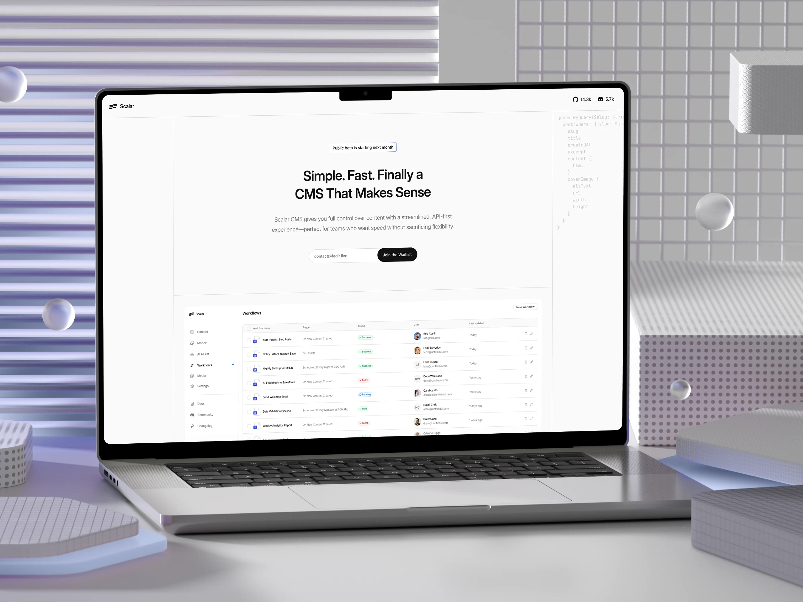 Scalar Waitlist Page