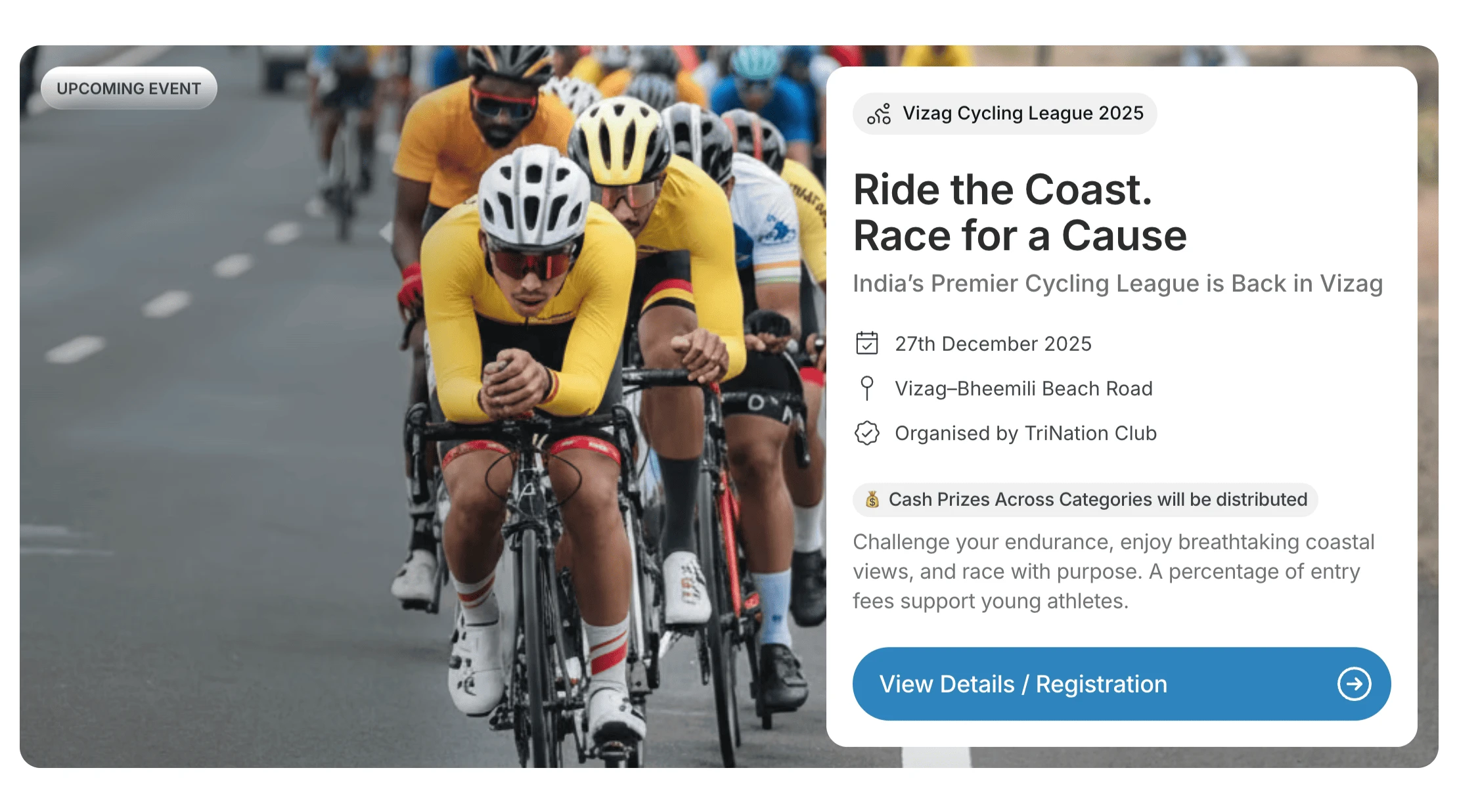 Upcoming National Cycling event CTA Banner