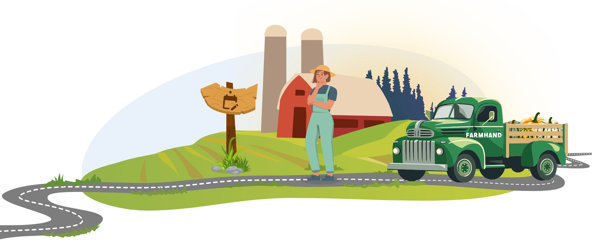 Illustration for Farmhand's Retention Roadmap campaign (3/7)