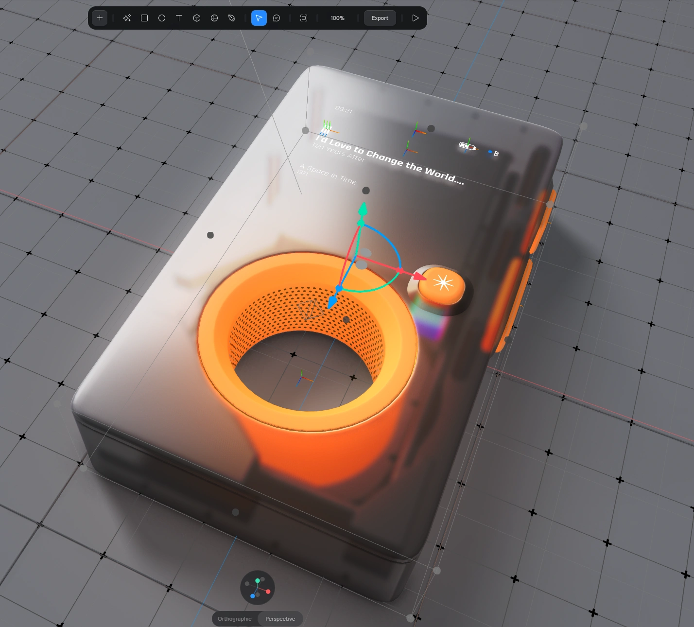 Inside the Spline scene