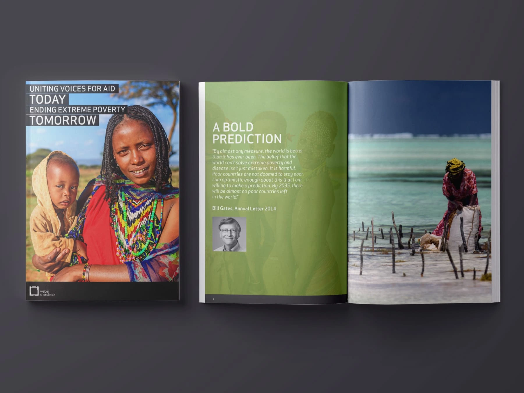 Front cover and publication spread