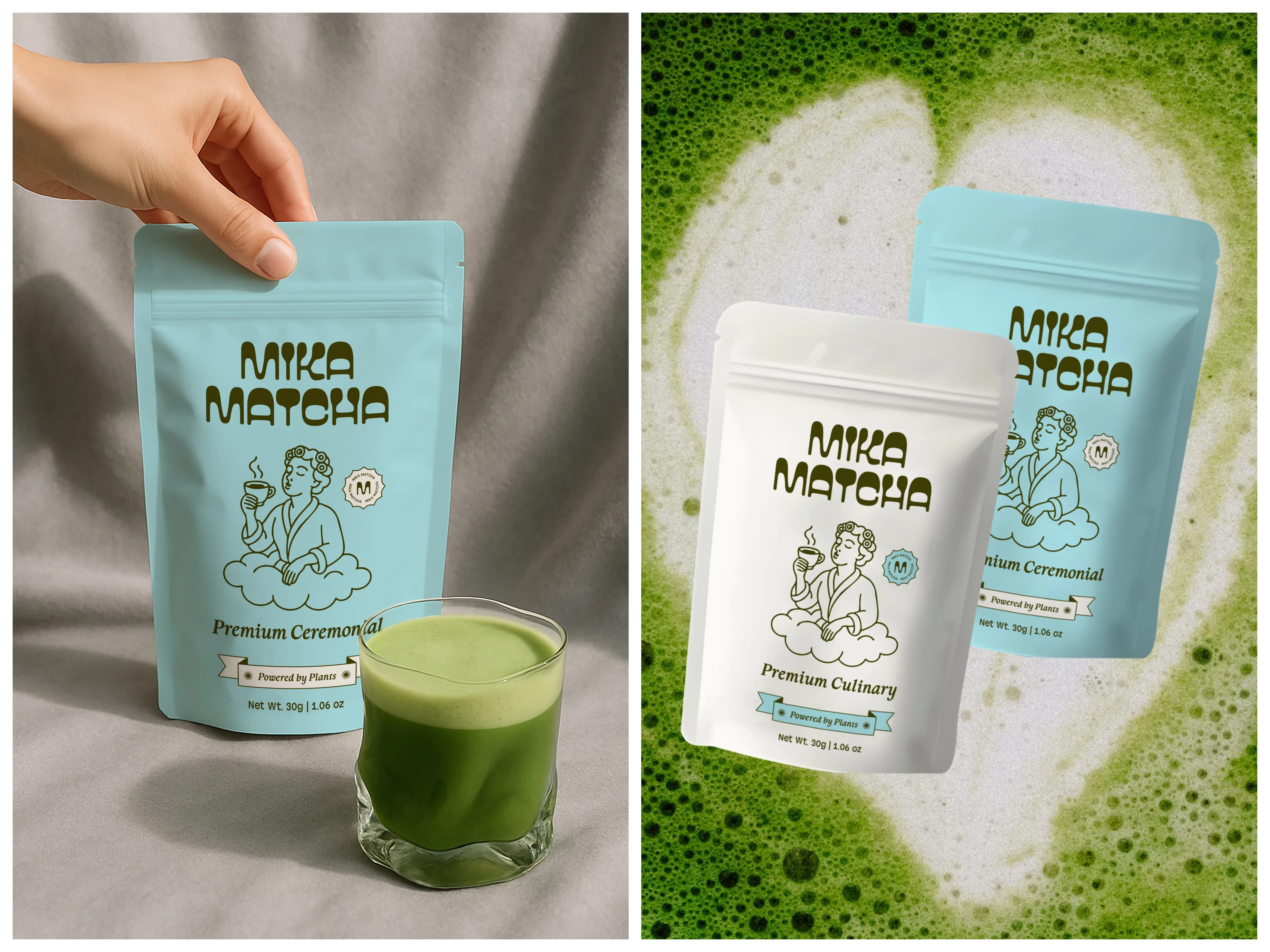 Matcha pouch design