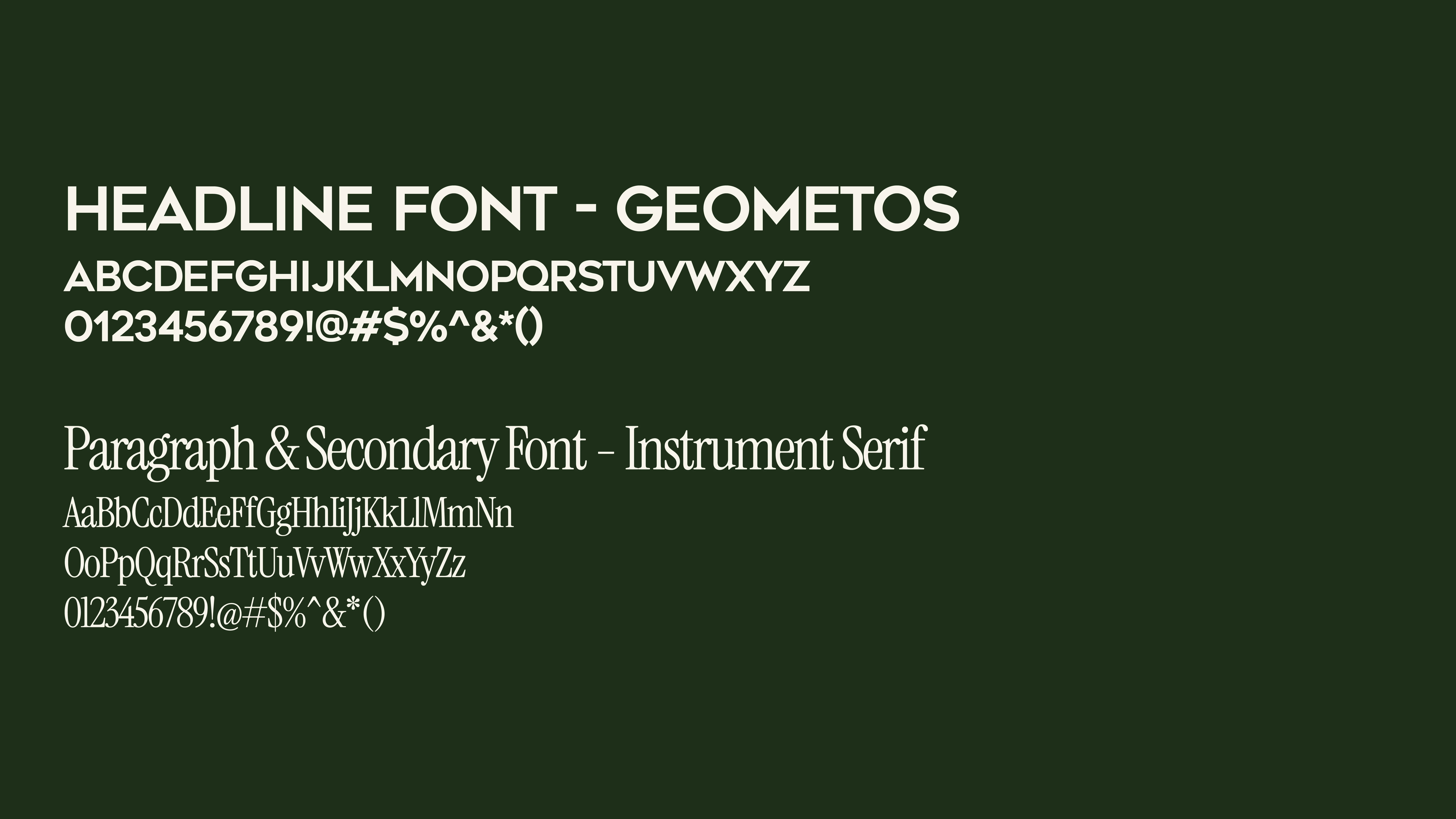 The Typography for the Marcom.co visual identity is about balance.

Geometos, the headline font, brings structure and modernity. It’s used in all caps—clean, bold, and no-nonsense without encroaching into the space of a technology brand or more formal corporate.

Instrument Serif, the body font, softens the system. It’s warm, elegant, and legible, giving longer-form copy a human touch.

Together, the fonts reflect the dual energy of the brand: professional but never cold, smart but never distant.