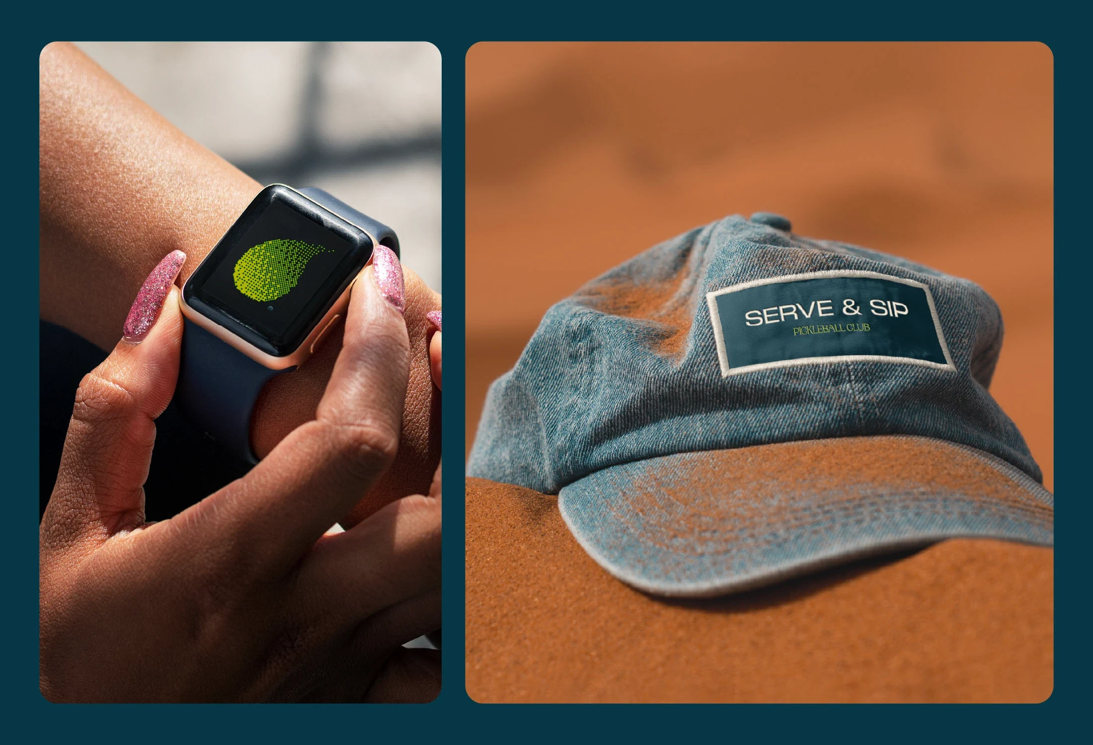 symbol, logotype on cap, mockup scene