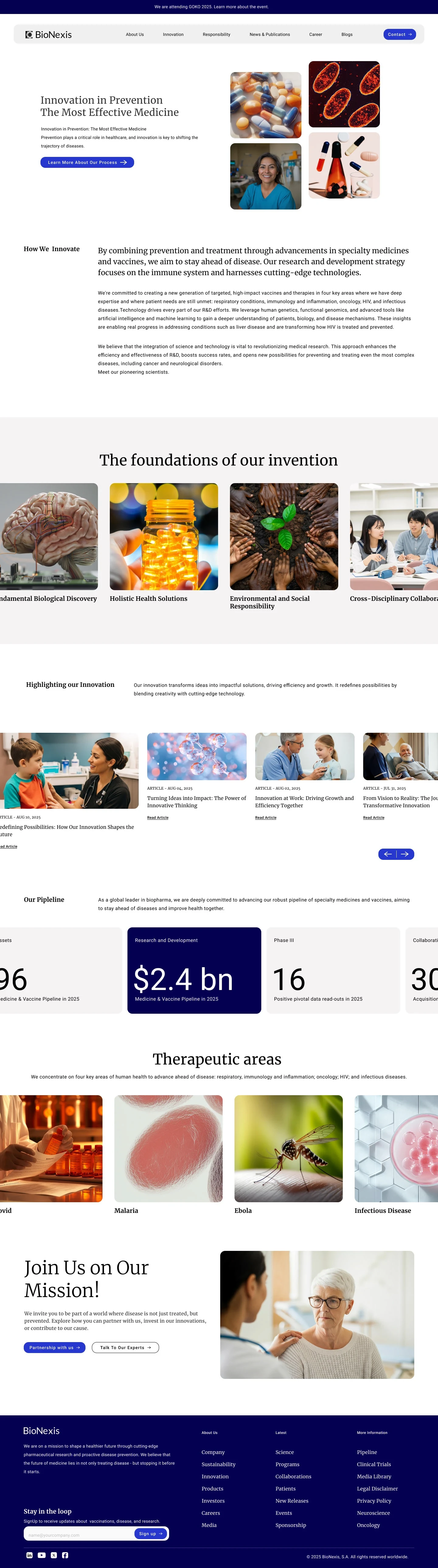 Innovation Page Design