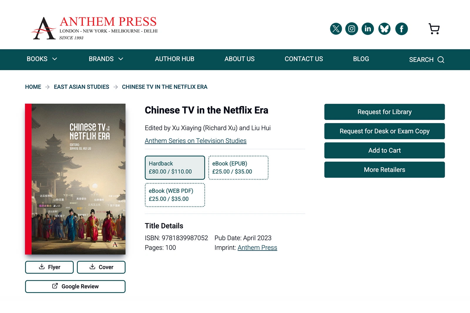 Anthem Press Website. The final cover may be modified by Anthem Press and may differ from the original design.