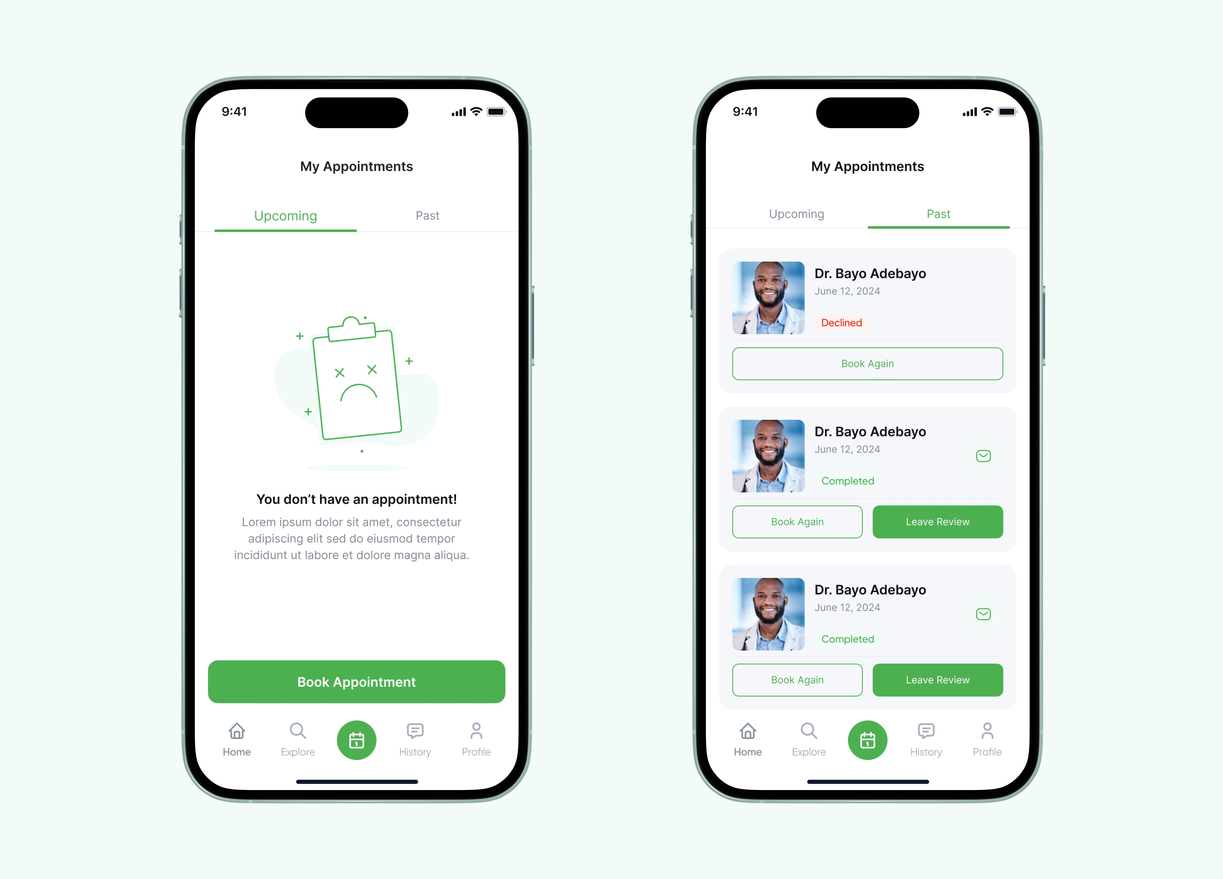 Appointments Screens