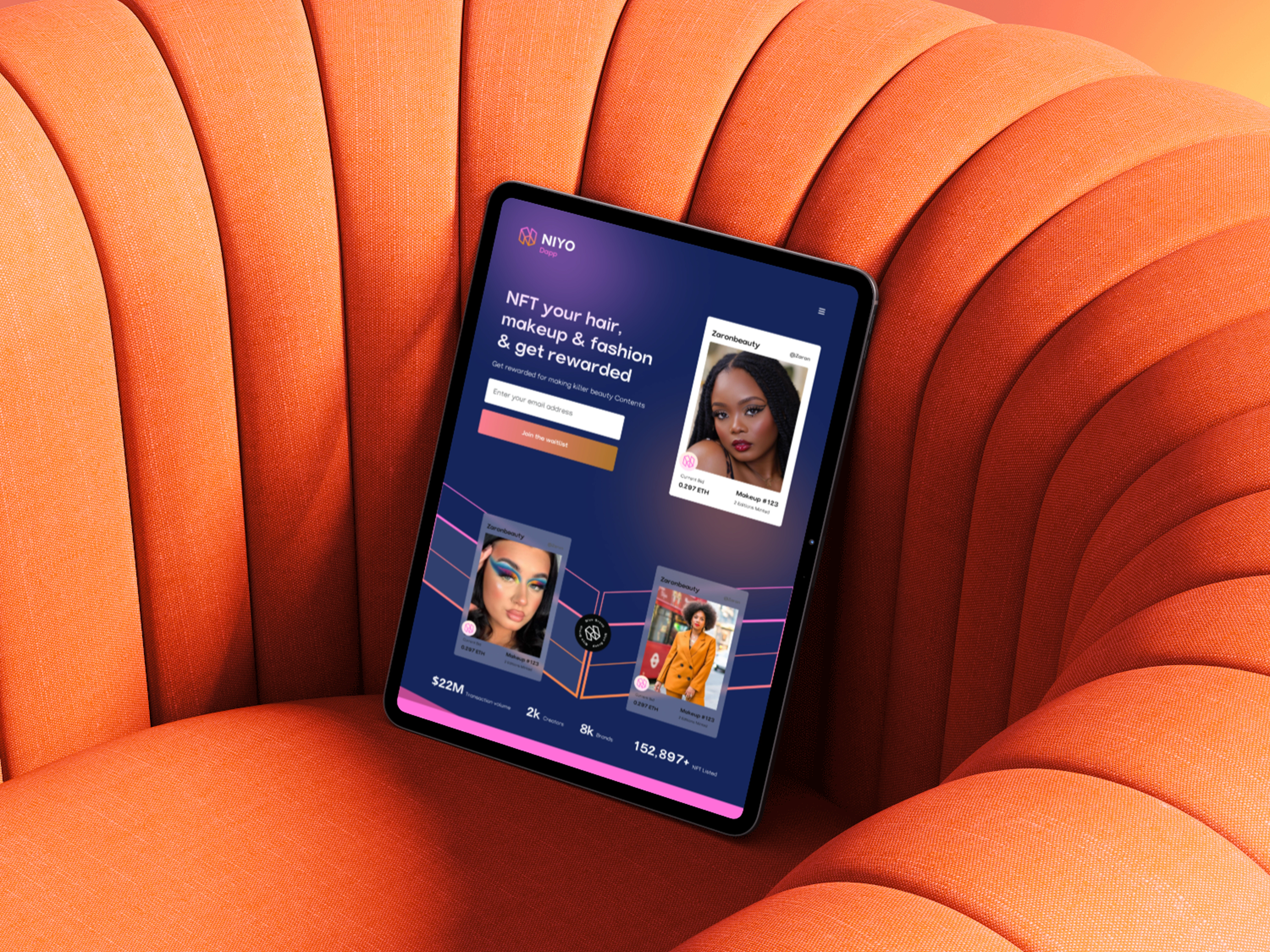 Niyo Dapp in Ipad mode