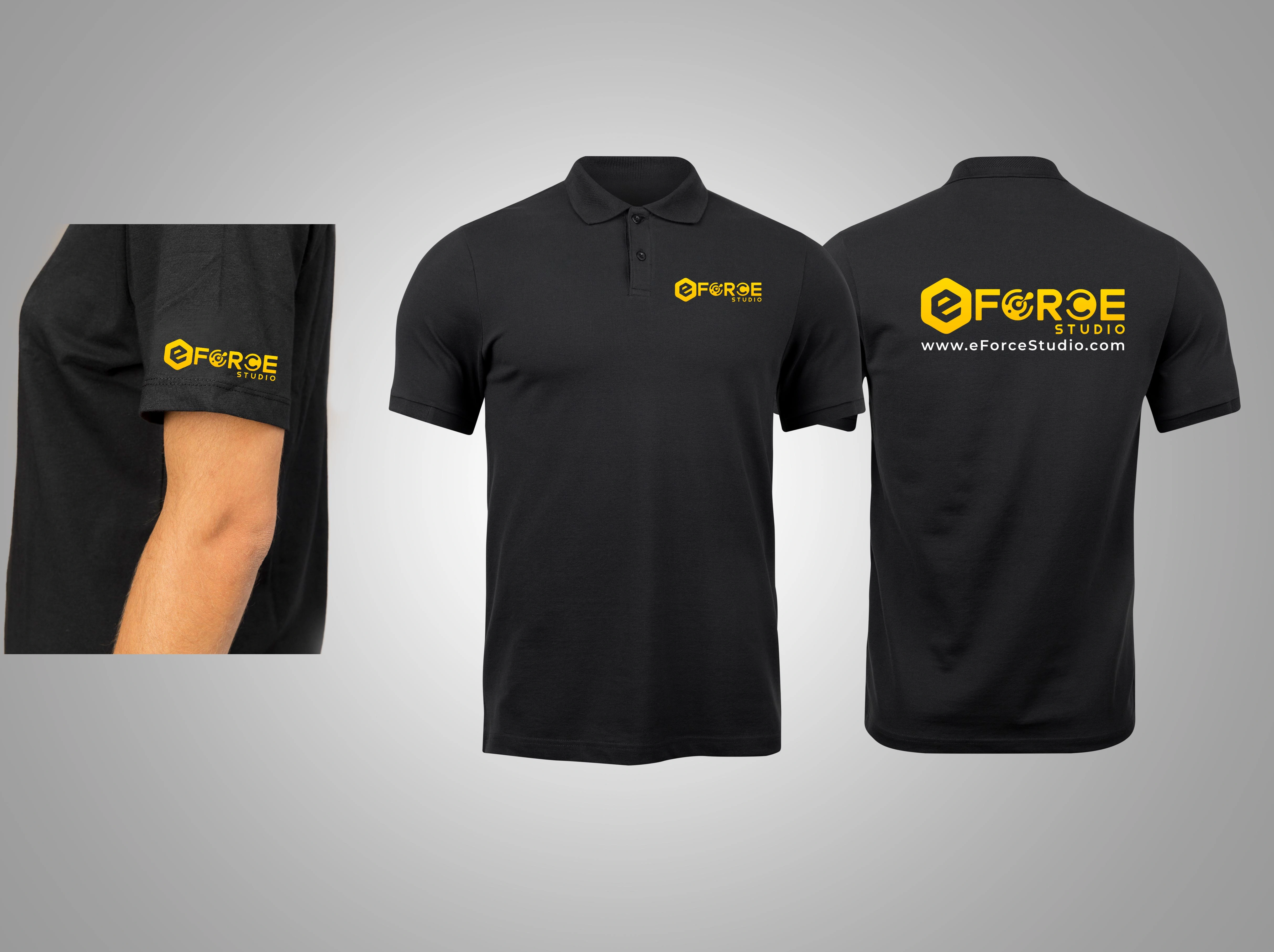 Designed a branded T-shirt for eForce Studio, combining creativity and simplicity to reflect the company’s modern identity.