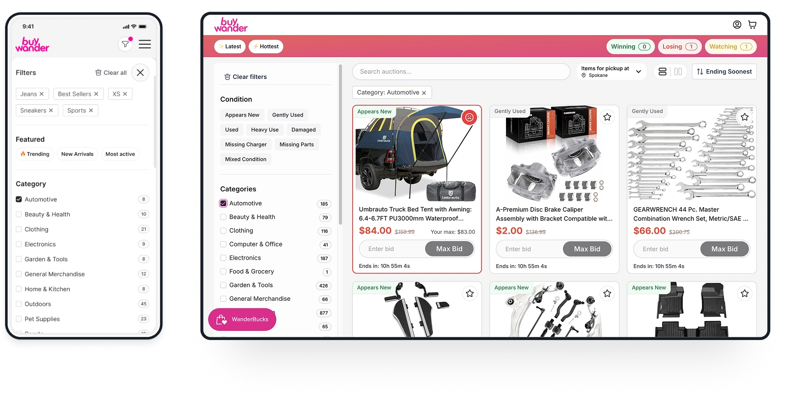 Products Listing